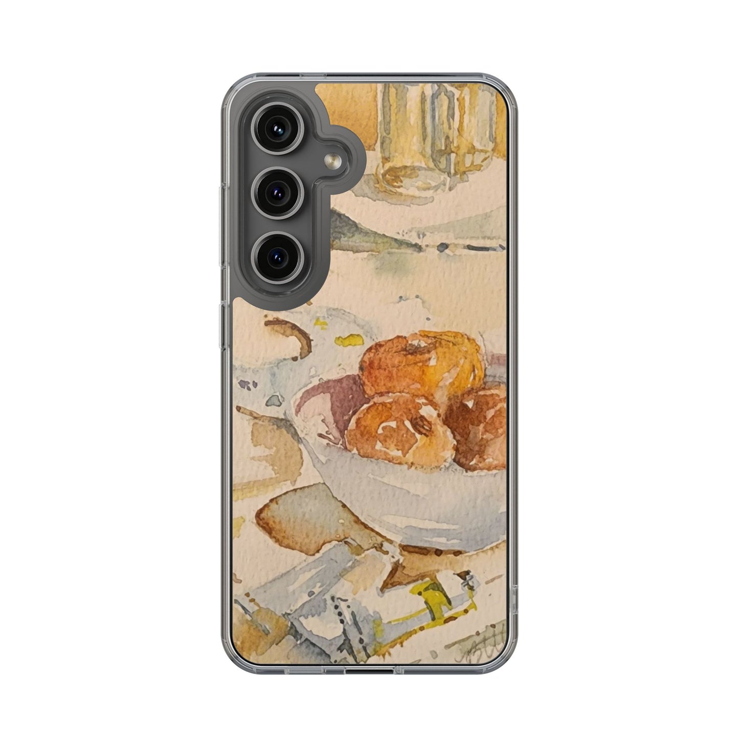 Watercolor Artist's Table Clear Phone Case - Brooke Zitting, LLC