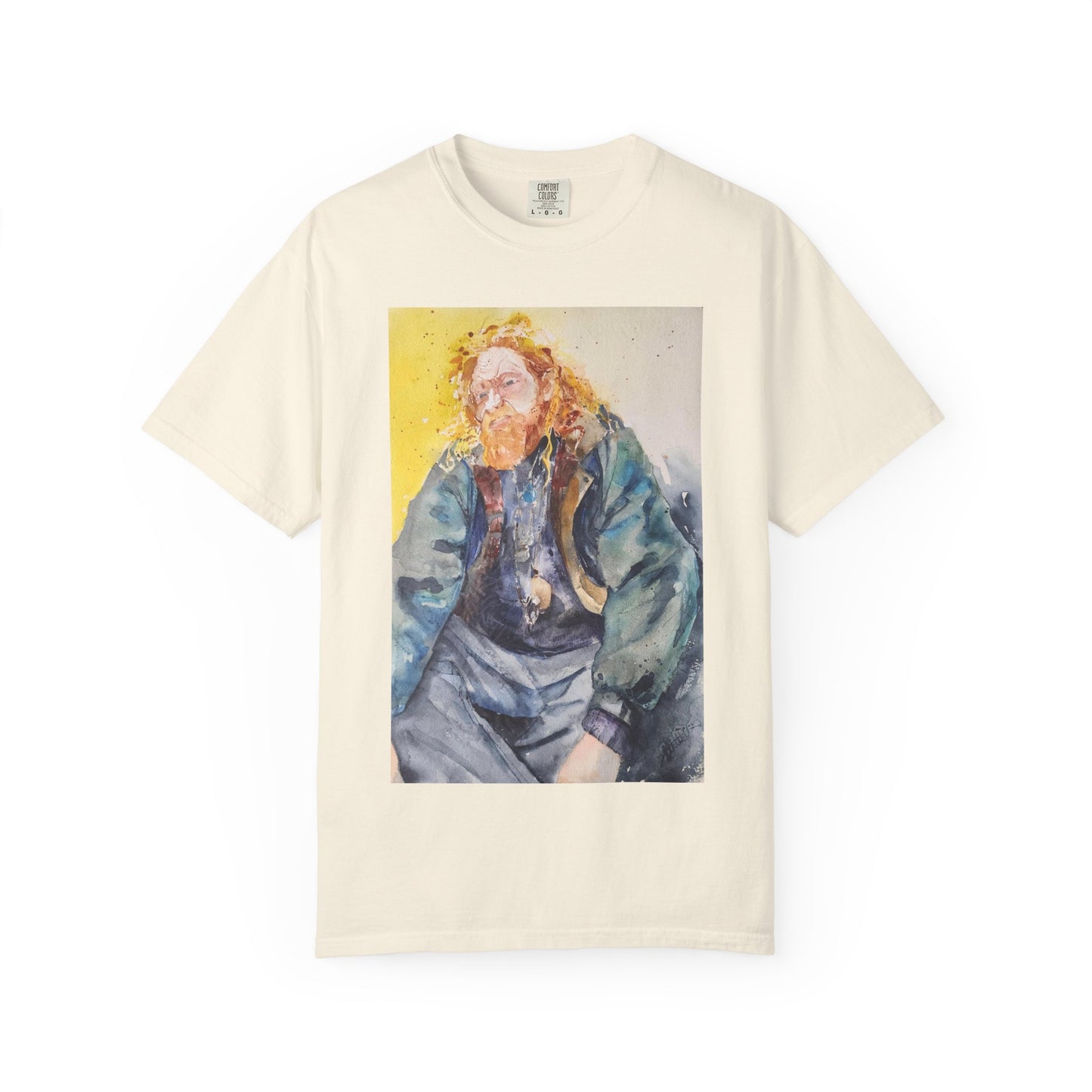 Artistic Unisex Garment-Dyed T-shirt, Vibrant Watercolor Design, Casual Wear, Artist Gift, Custom T-shirt
