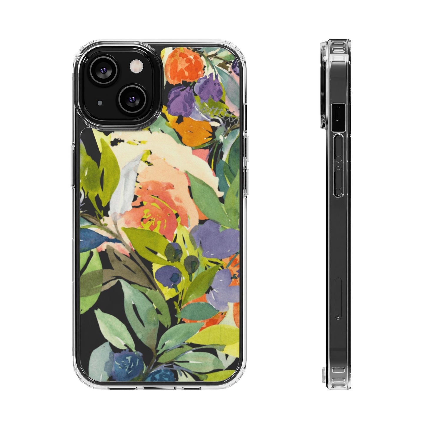 Clear Phone Case with Floral Blooms Design - Brooke Zitting, LLC