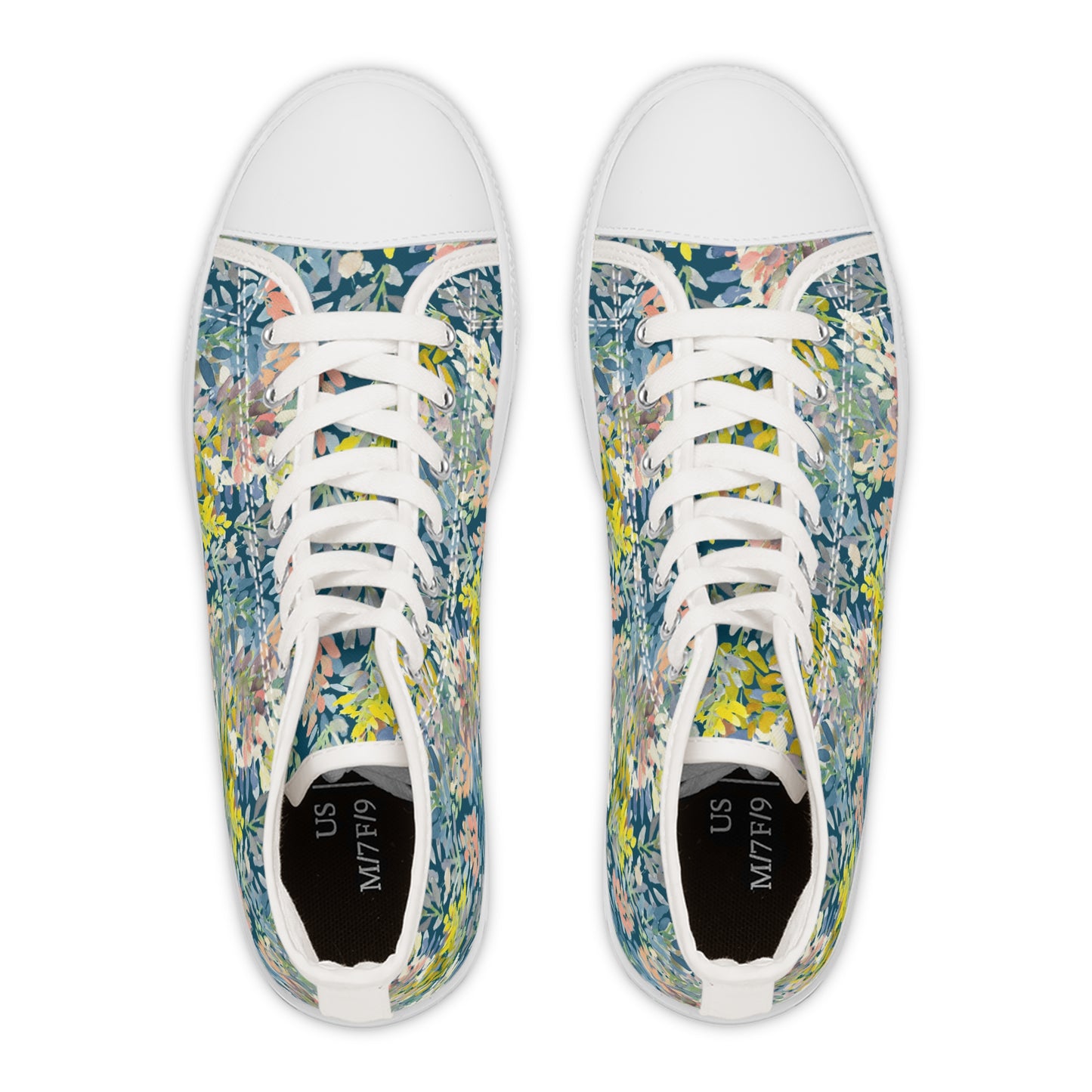 Vibrant Petal Parade High Top Sneakers with Floral Design – Stylish Shoes for All | Unique Gift Idea - Brooke Zitting, LLC