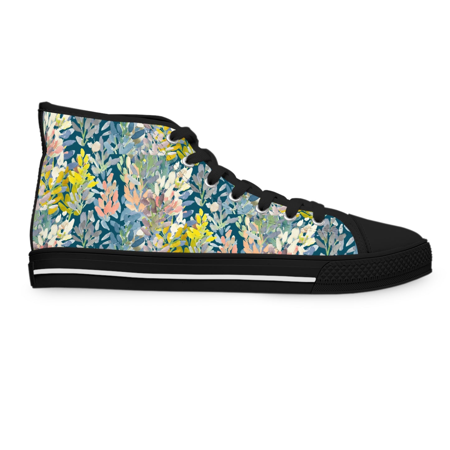 Vibrant Petal Parade High Top Sneakers with Floral Design – Stylish Shoes for All | Unique Gift Idea - Brooke Zitting, LLC