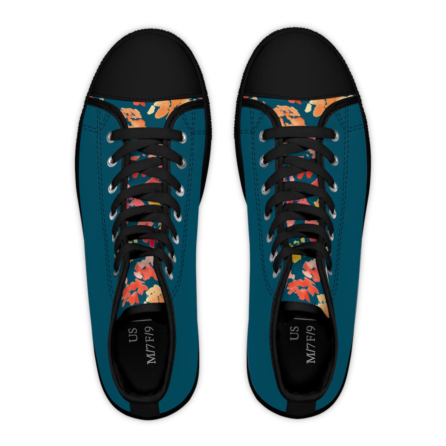 Gentle Color Block Posy High Top Sneakers with Floral Design – Stylish Shoes for All | Unique Gift Idea - Brooke Zitting, LLC