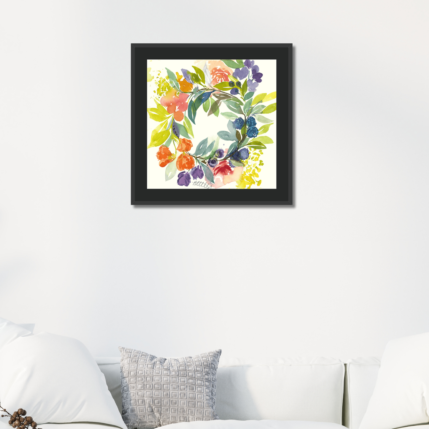 Floral Blooms Wreath, The Fine Art Print - Brooke Zitting, LLC