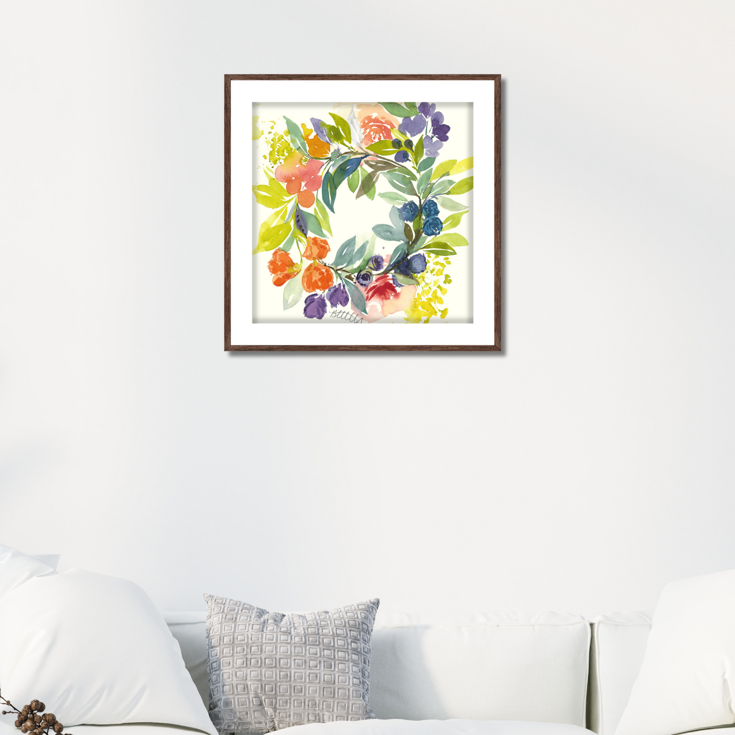 Floral Blooms Wreath, The Fine Art Print - Brooke Zitting, LLC