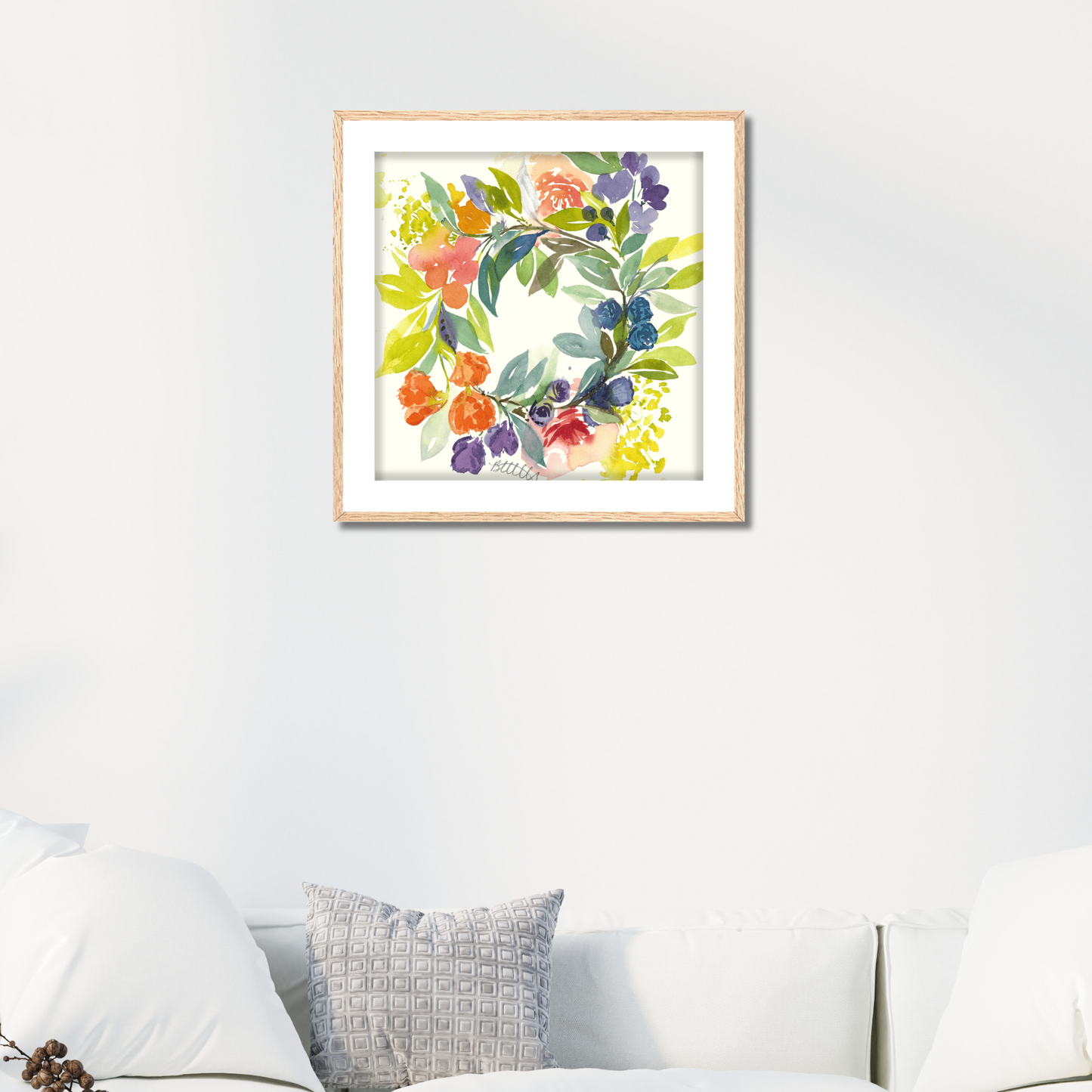 Floral Blooms Wreath, The Fine Art Print - Brooke Zitting, LLC