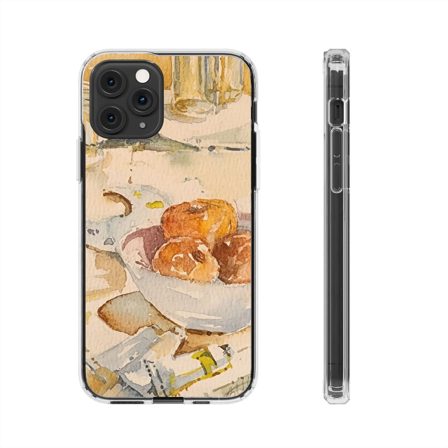 Watercolor Artist's Table Clear Phone Case - Brooke Zitting, LLC