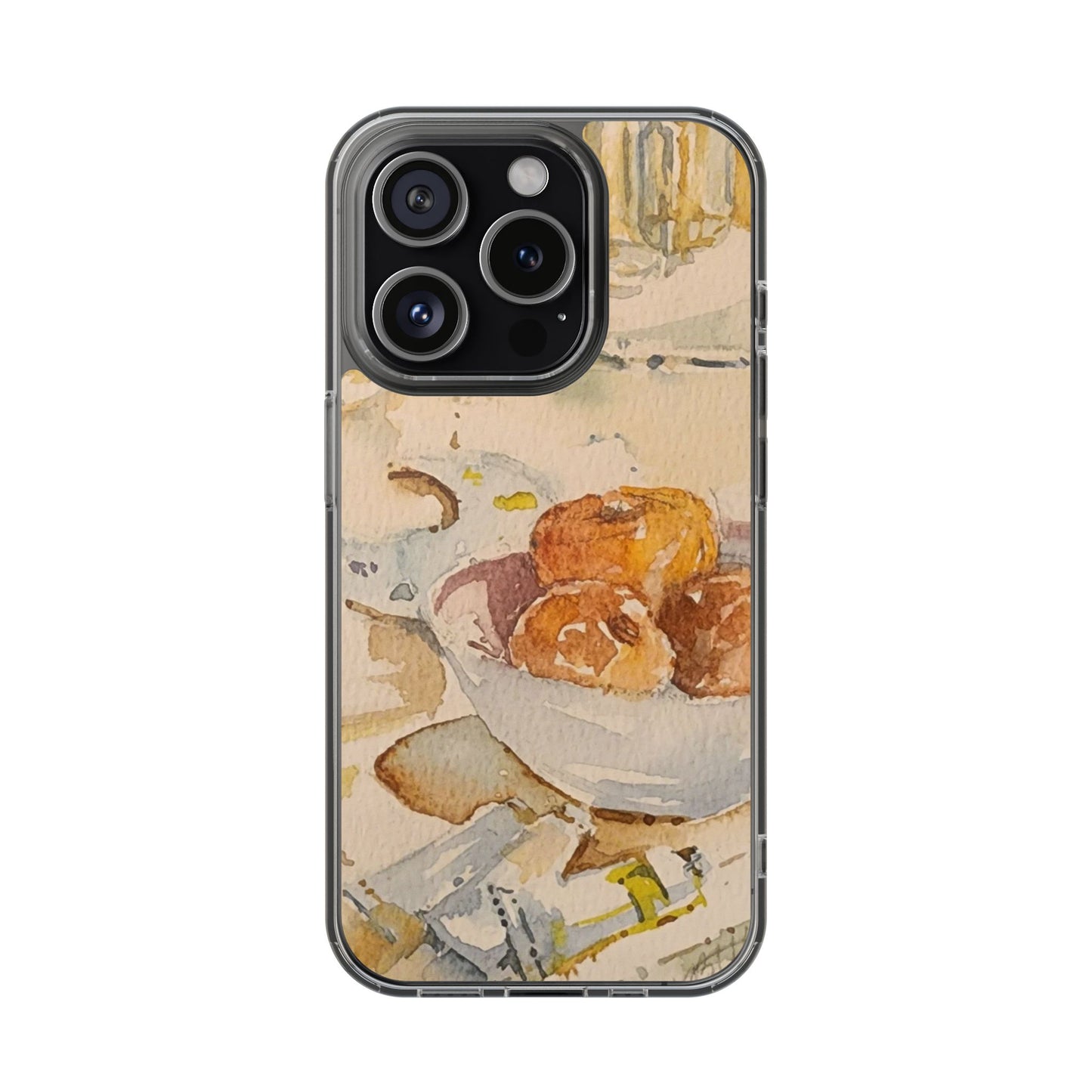 Watercolor Artist's Table Clear Phone Case - Brooke Zitting, LLC
