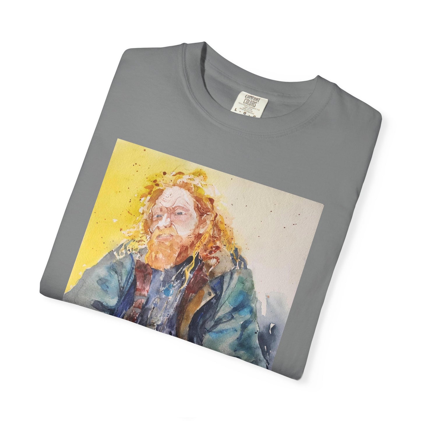 Artistic Unisex Garment-Dyed T-shirt, Vibrant Watercolor Design, Casual Wear, Artist Gift, Custom T-shirt