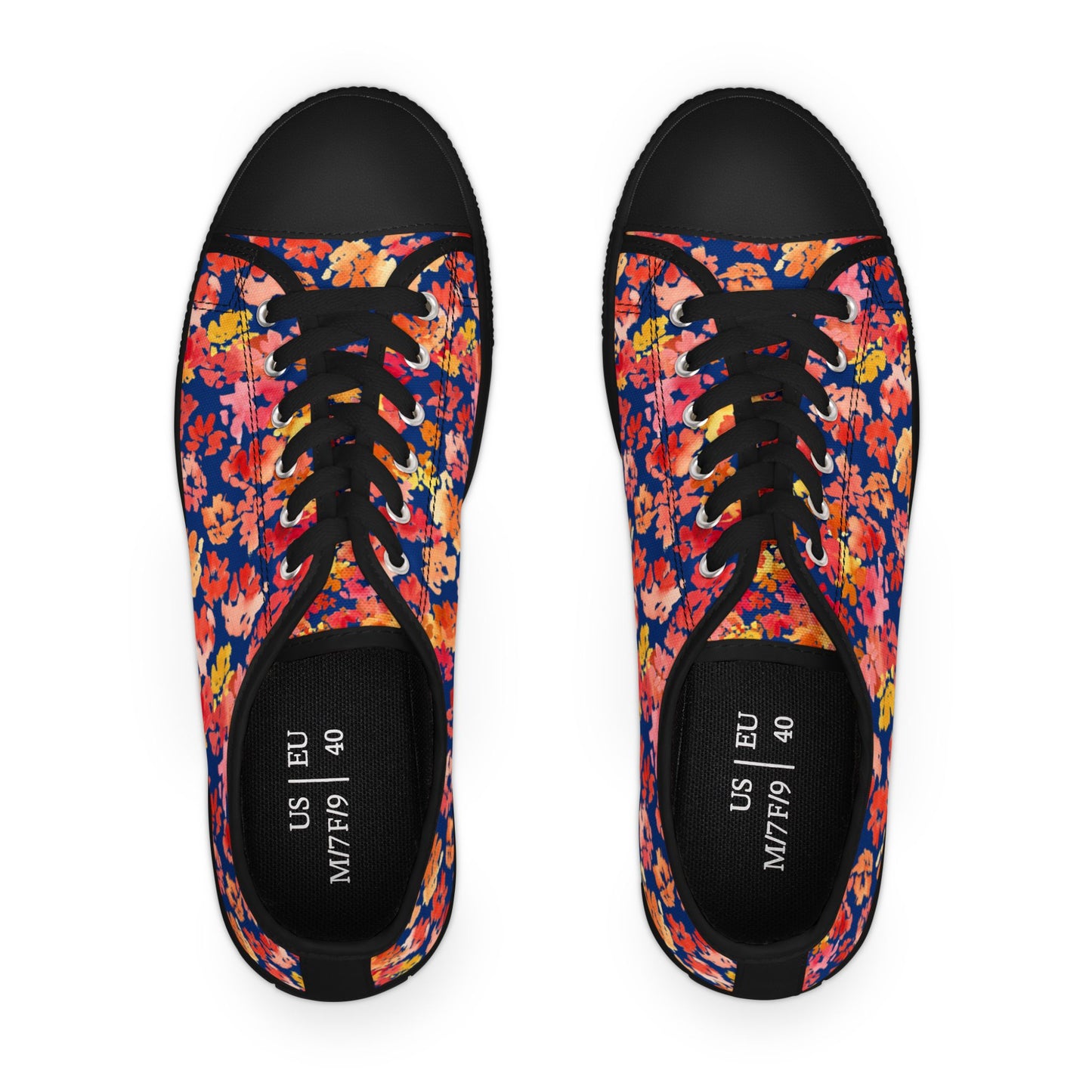 Watercolor Vibrant Posy Low Top Sneakers – Unique Casual Shoes for All | Style & Gift Idea - Brooke Zitting, LLC