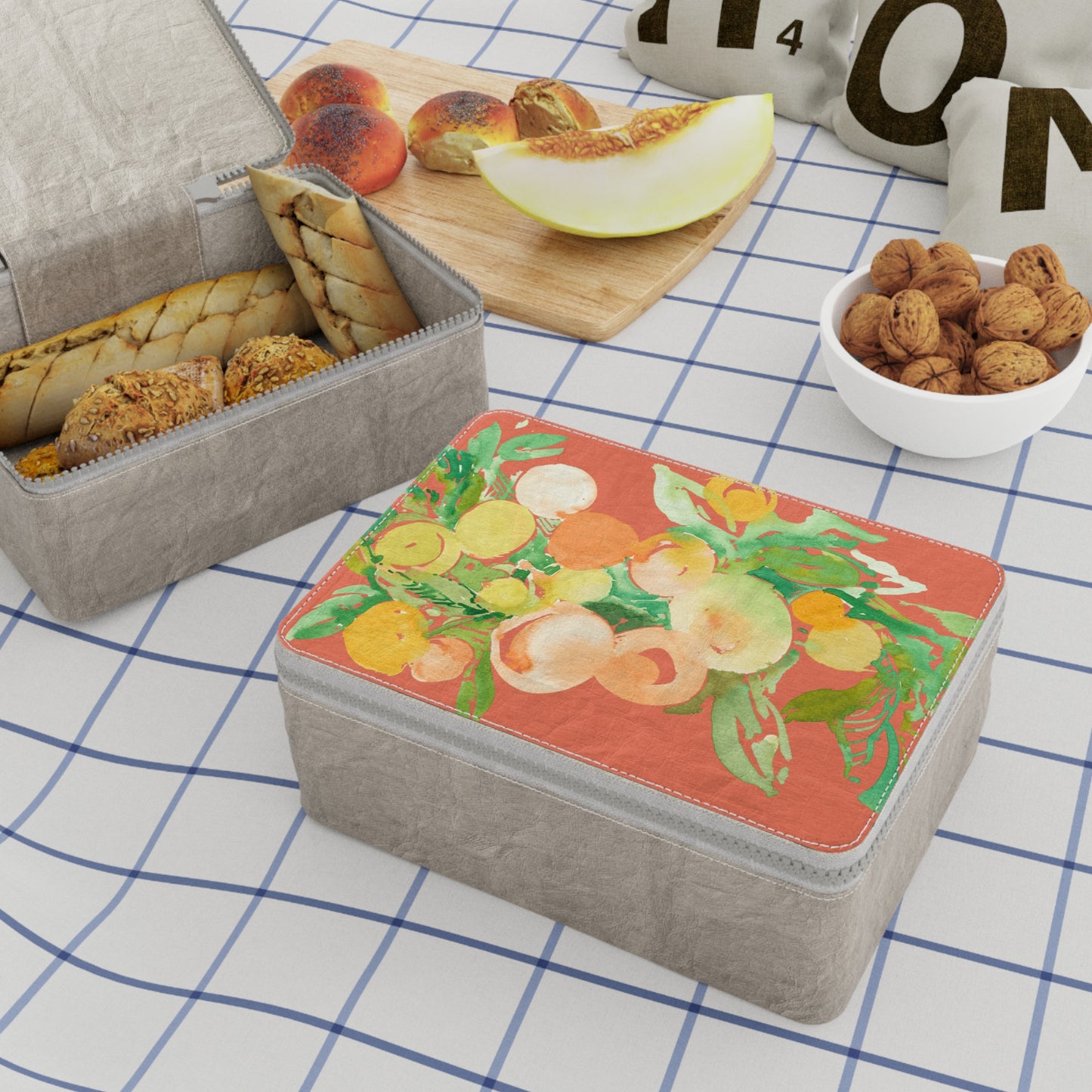 The Citrus and Peaches Paper Lunch Bag - Brooke Zitting, LLC
