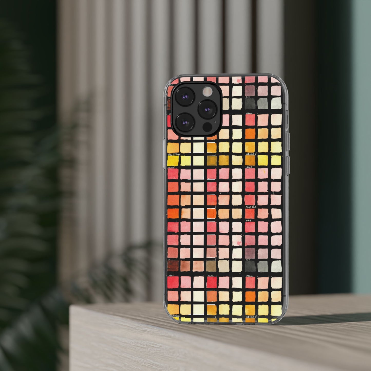 Watercolor Paint Swatches Clear Phone Case - Brooke Zitting, LLC