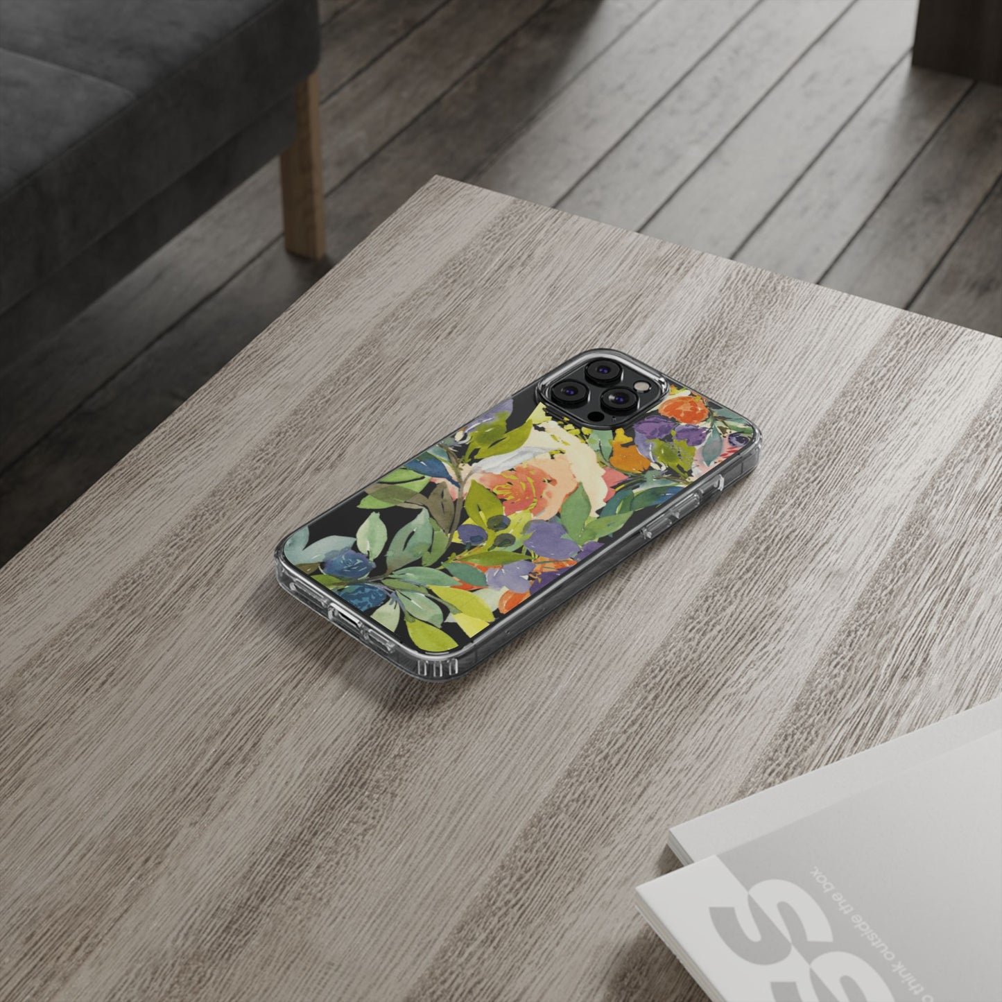 Clear Phone Case with Floral Blooms Design - Brooke Zitting, LLC