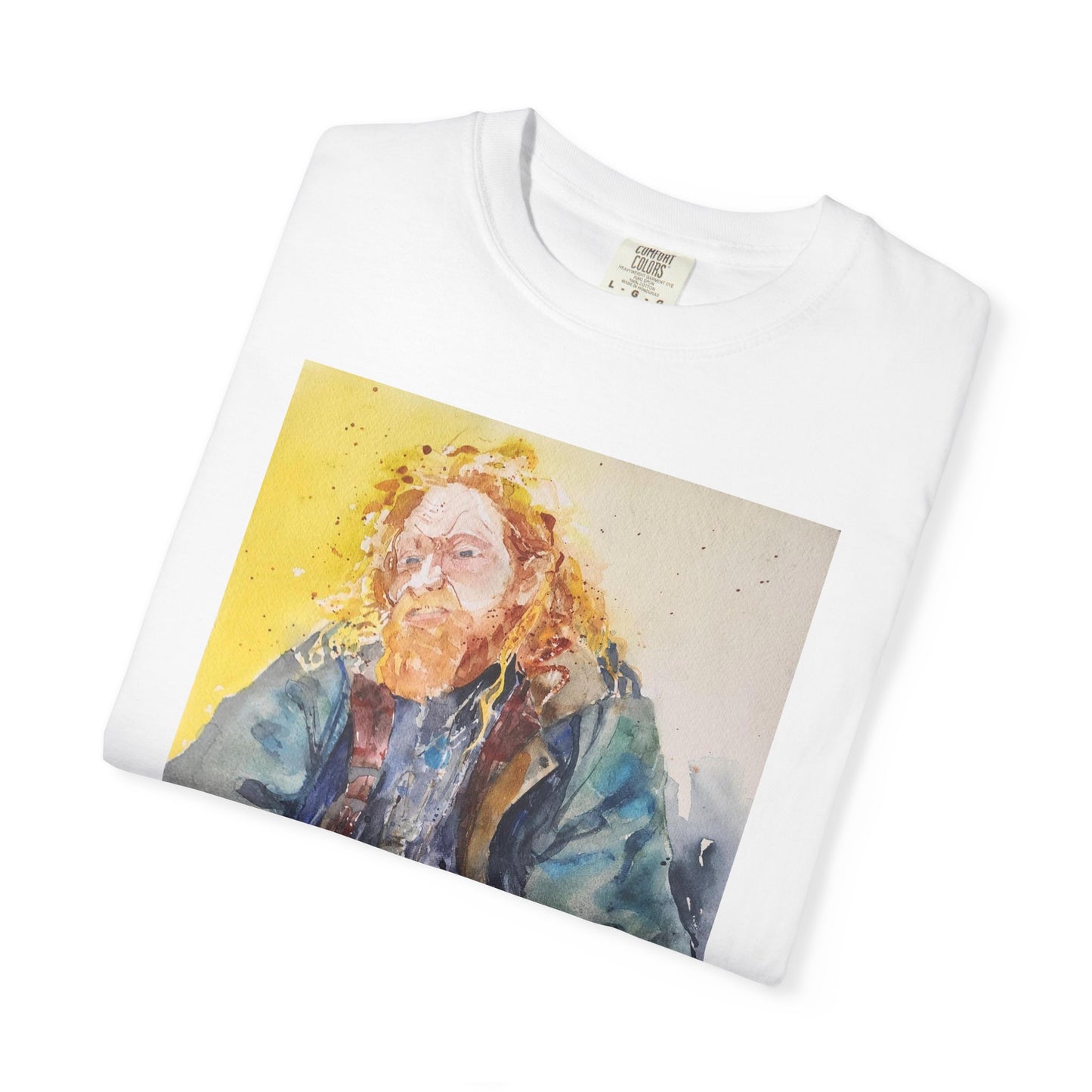 Artistic Unisex Garment-Dyed T-shirt, Vibrant Watercolor Design, Casual Wear, Artist Gift, Custom T-shirt