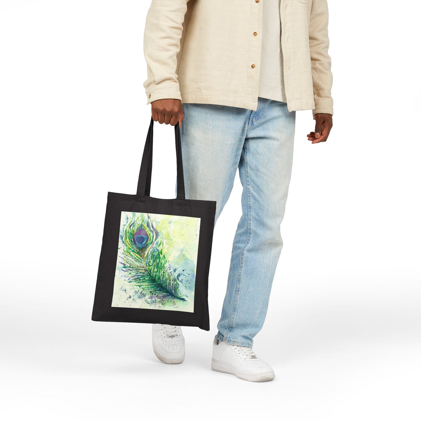 Light as a Feather Cotton Canvas Tote – Eco-Friendly Beach & Shopping Bag for Ocean Lovers - Brooke Zitting, LLC