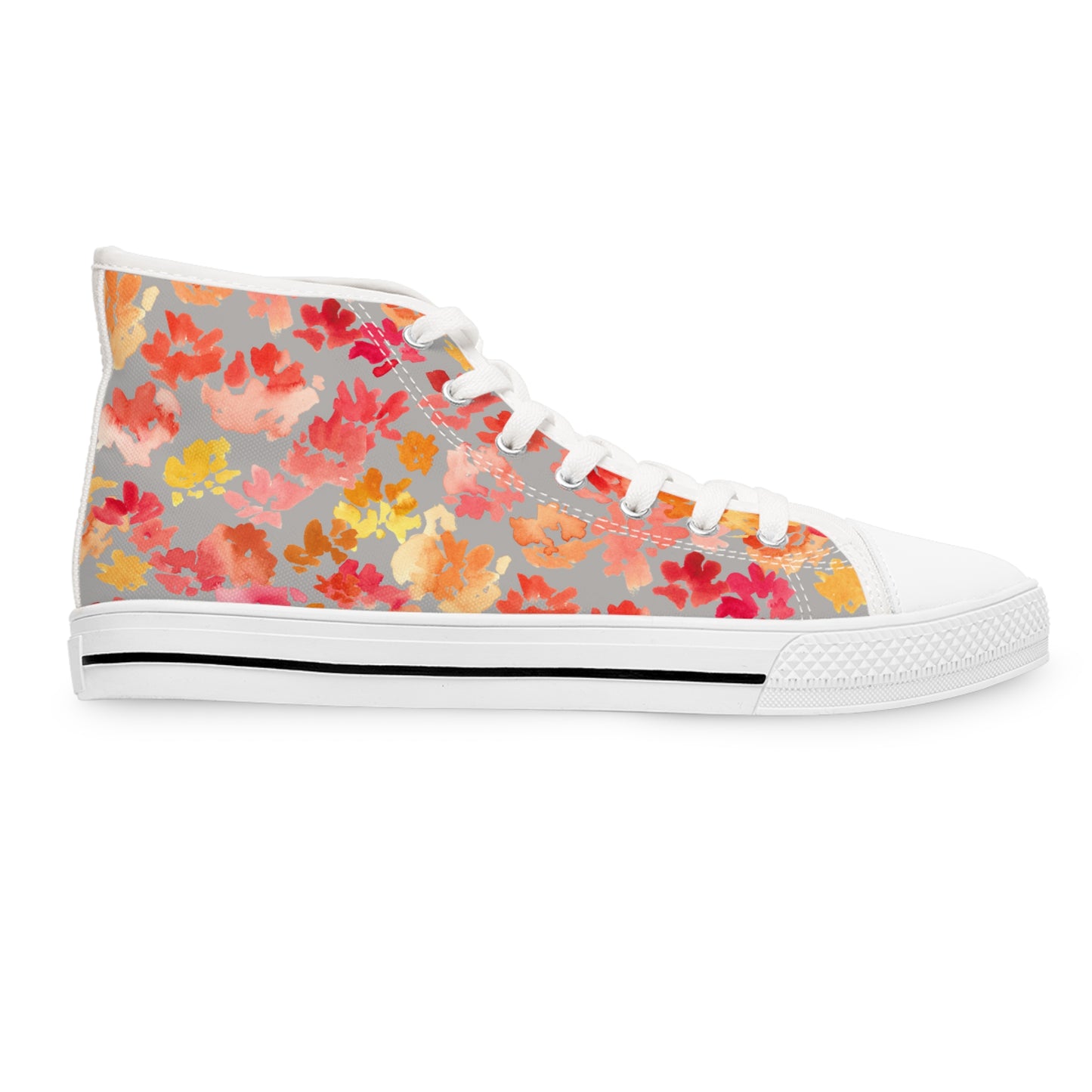 Soft-toned Posy High Top Sneakers with Floral Design – Stylish Shoes for All | Unique Gift Idea - Brooke Zitting, LLC