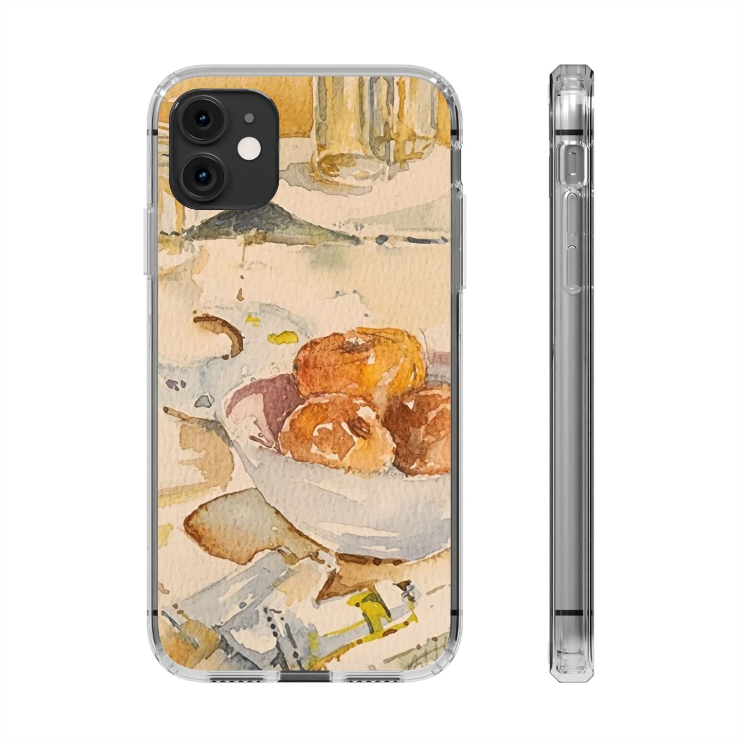 Watercolor Artist's Table Clear Phone Case - Brooke Zitting, LLC