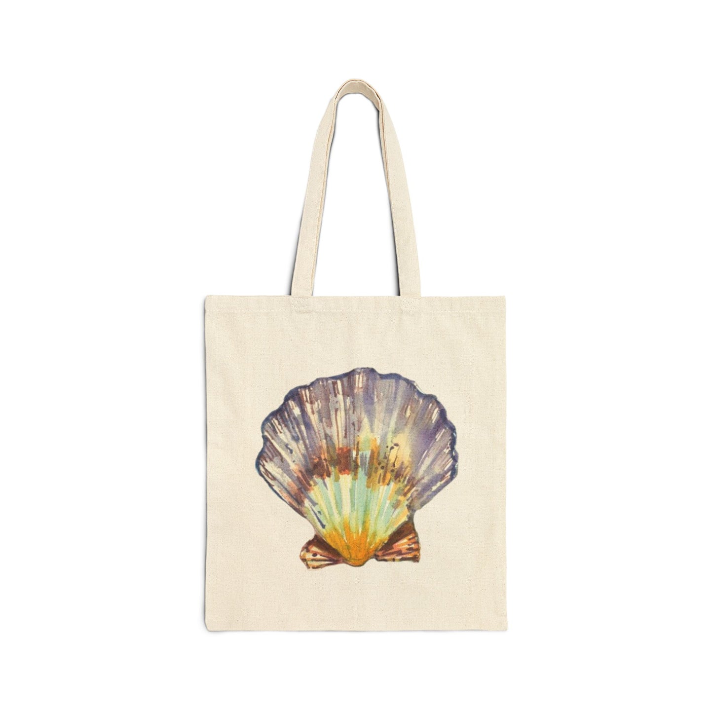 Seashell Cotton Canvas Tote – Eco-Friendly Beach & Shopping Bag for Ocean Lovers - Brooke Zitting, LLC