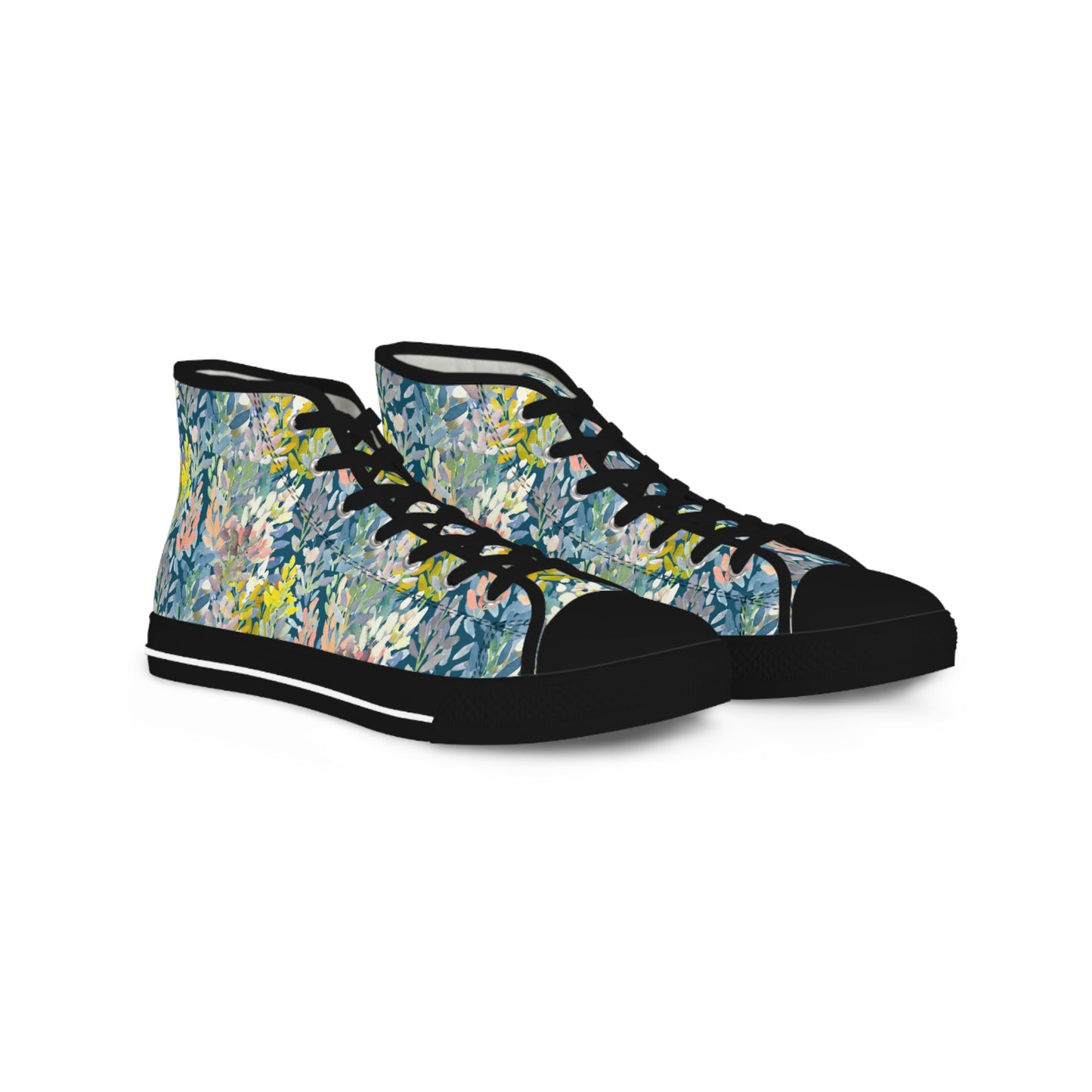 Vibrant Petal Parade High Top Sneakers with Floral Design – Stylish Shoes for All | Unique Gift Idea - Brooke Zitting, LLC