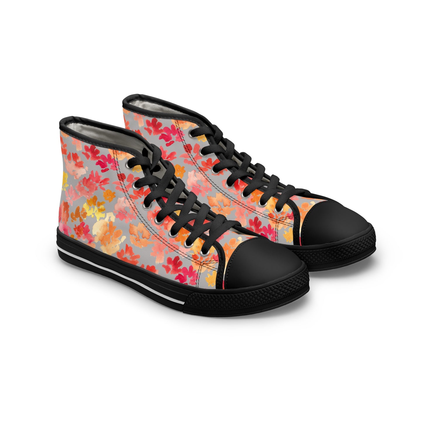 Soft-toned Posy High Top Sneakers with Floral Design – Stylish Shoes for All | Unique Gift Idea - Brooke Zitting, LLC