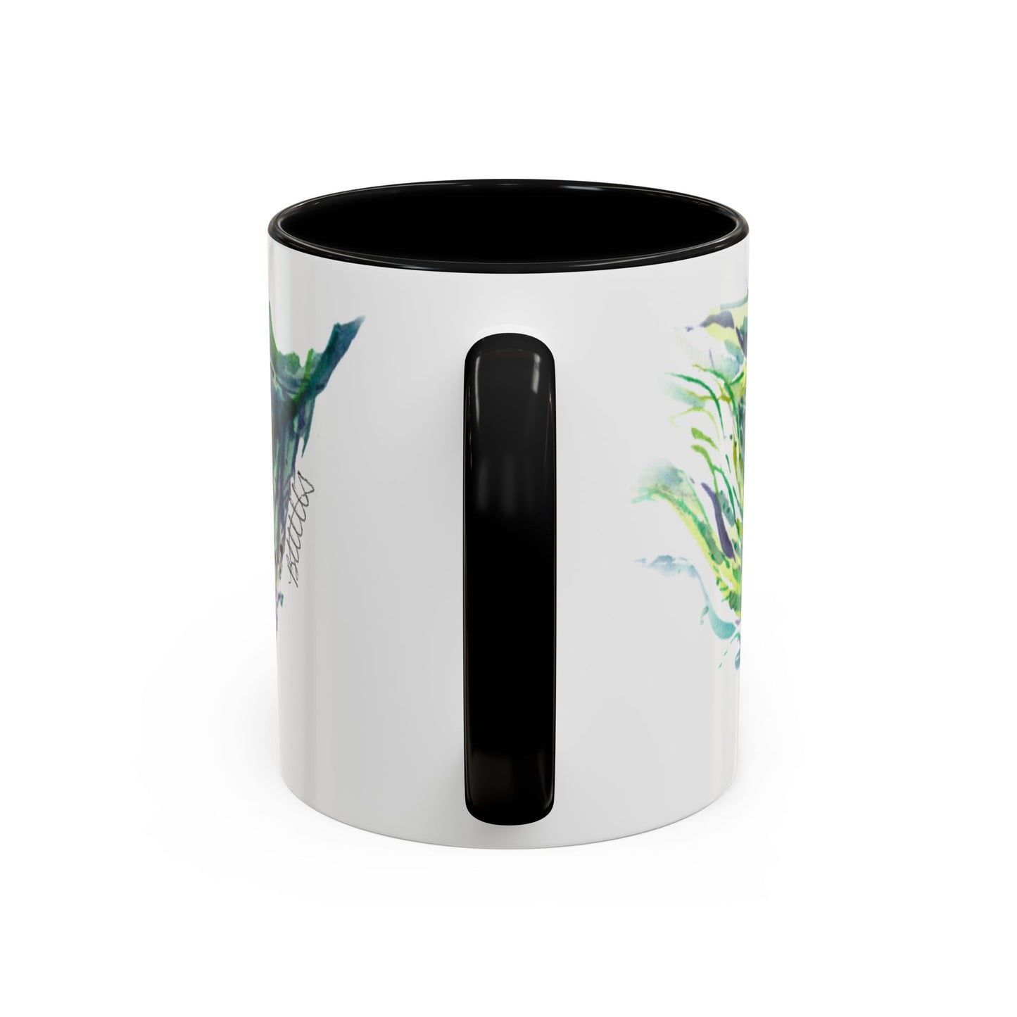 Light as a Feather Peacock Feather Accent Coffee Mug (11, 15oz) - Brooke Zitting, LLC
