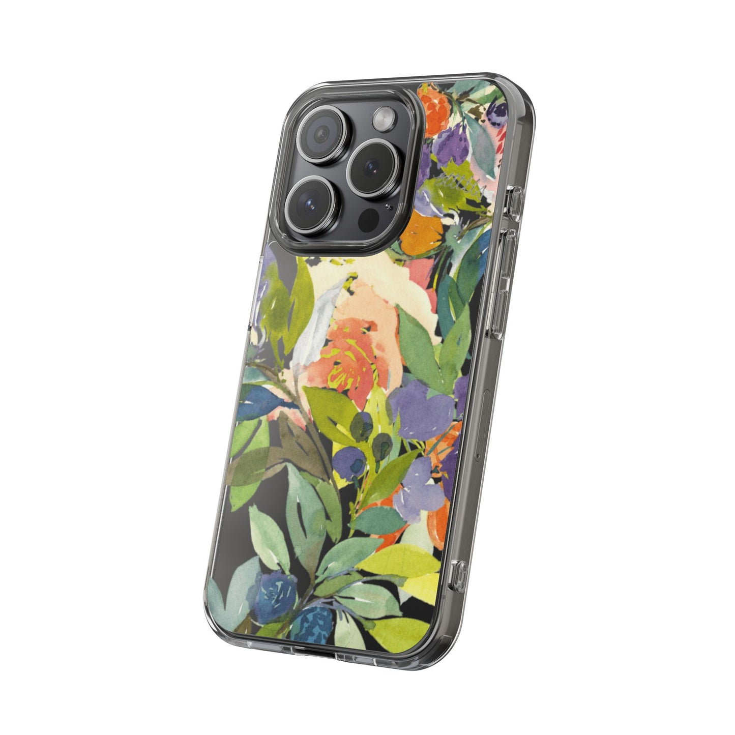 Clear Phone Case with Floral Blooms Design - Brooke Zitting, LLC