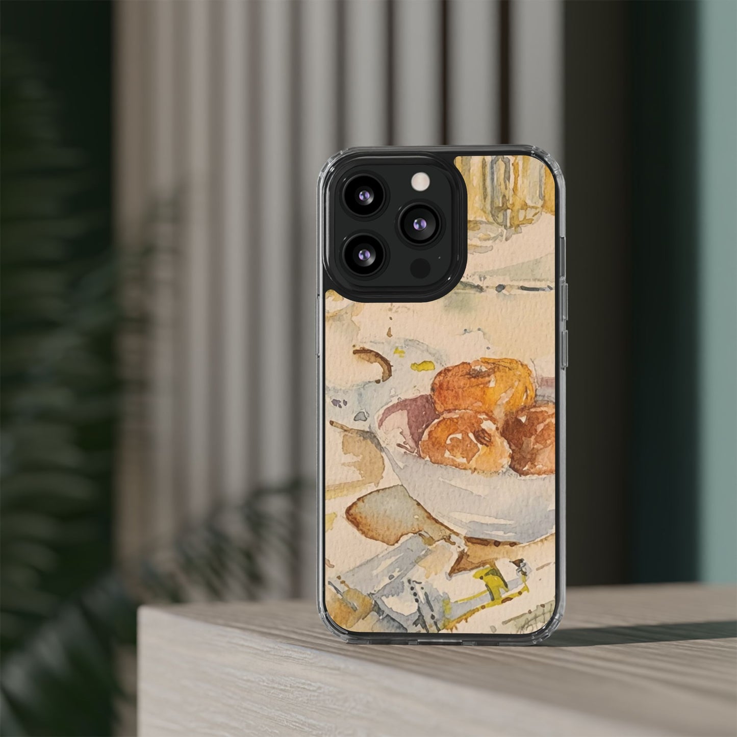 Watercolor Artist's Table Clear Phone Case - Brooke Zitting, LLC