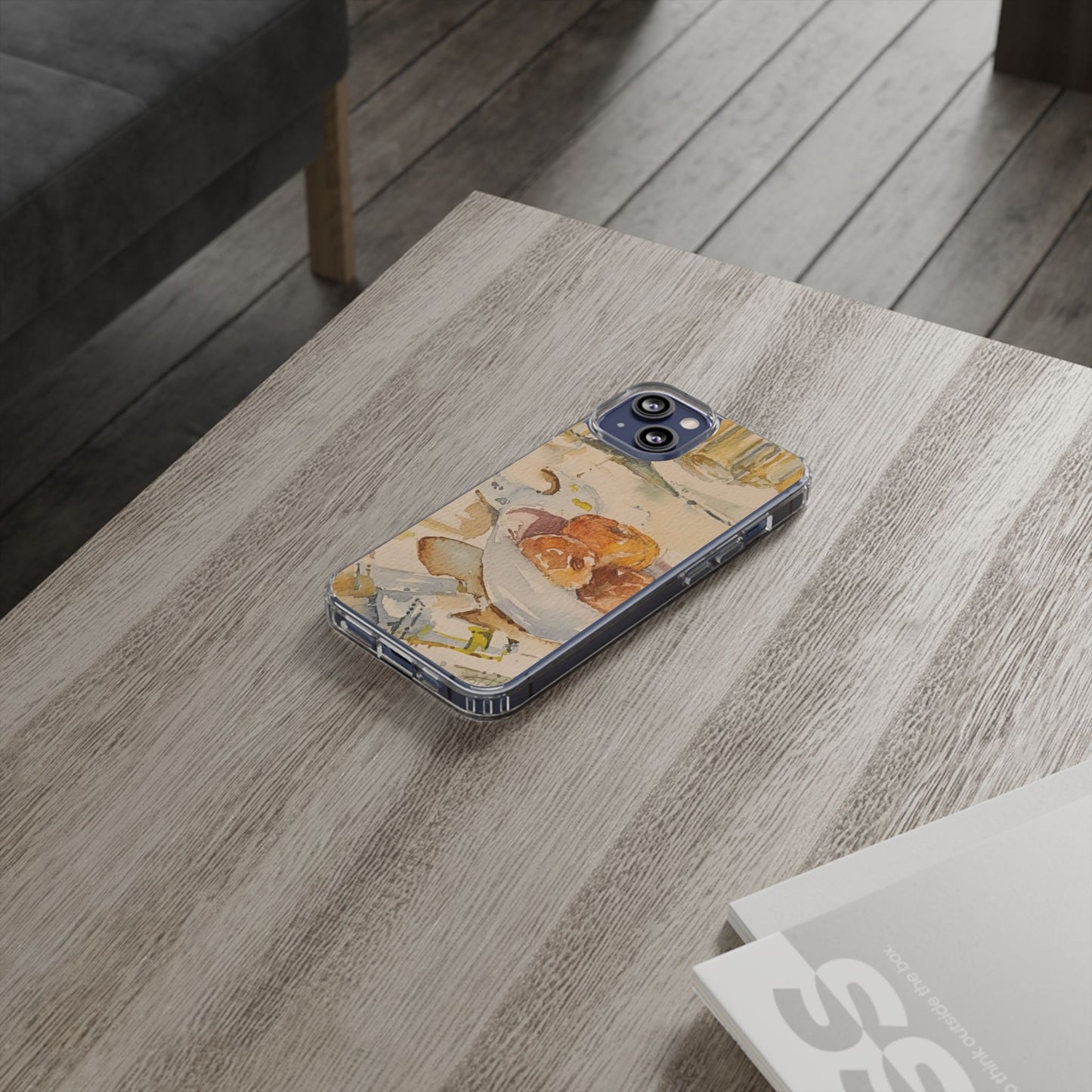 Watercolor Artist's Table Clear Phone Case - Brooke Zitting, LLC
