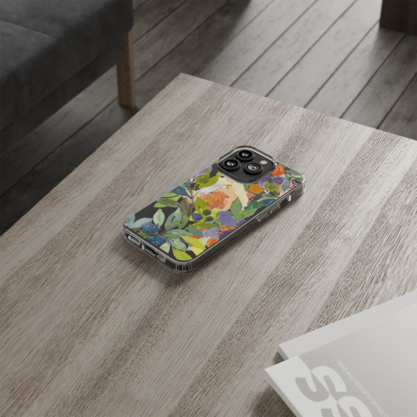 Clear Phone Case with Floral Blooms Design - Brooke Zitting, LLC
