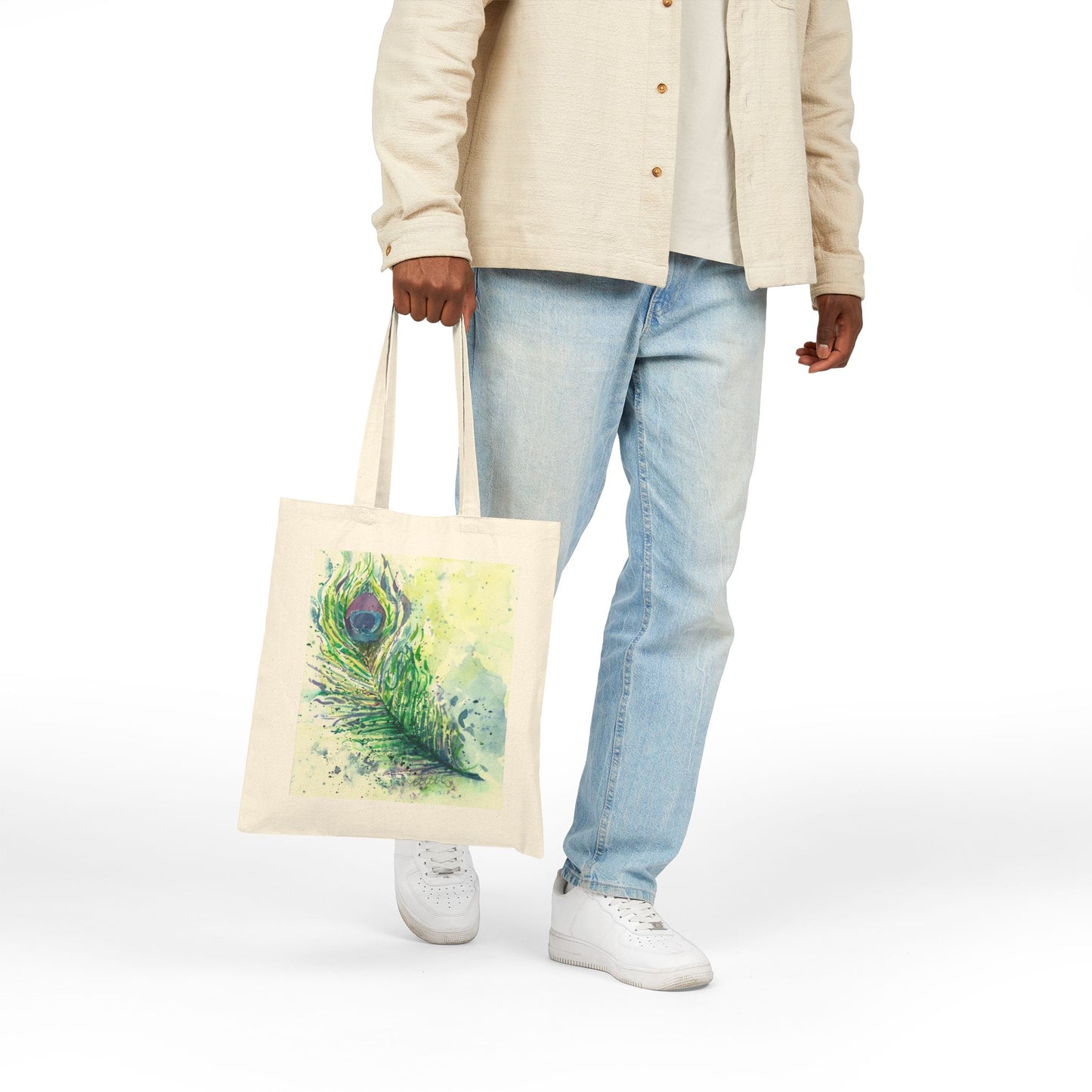 Light as a Feather Cotton Canvas Tote – Eco-Friendly Beach & Shopping Bag for Ocean Lovers - Brooke Zitting, LLC