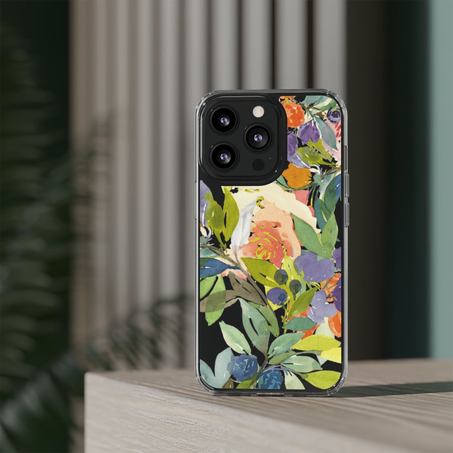 Clear Phone Case with Floral Blooms Design - Brooke Zitting, LLC