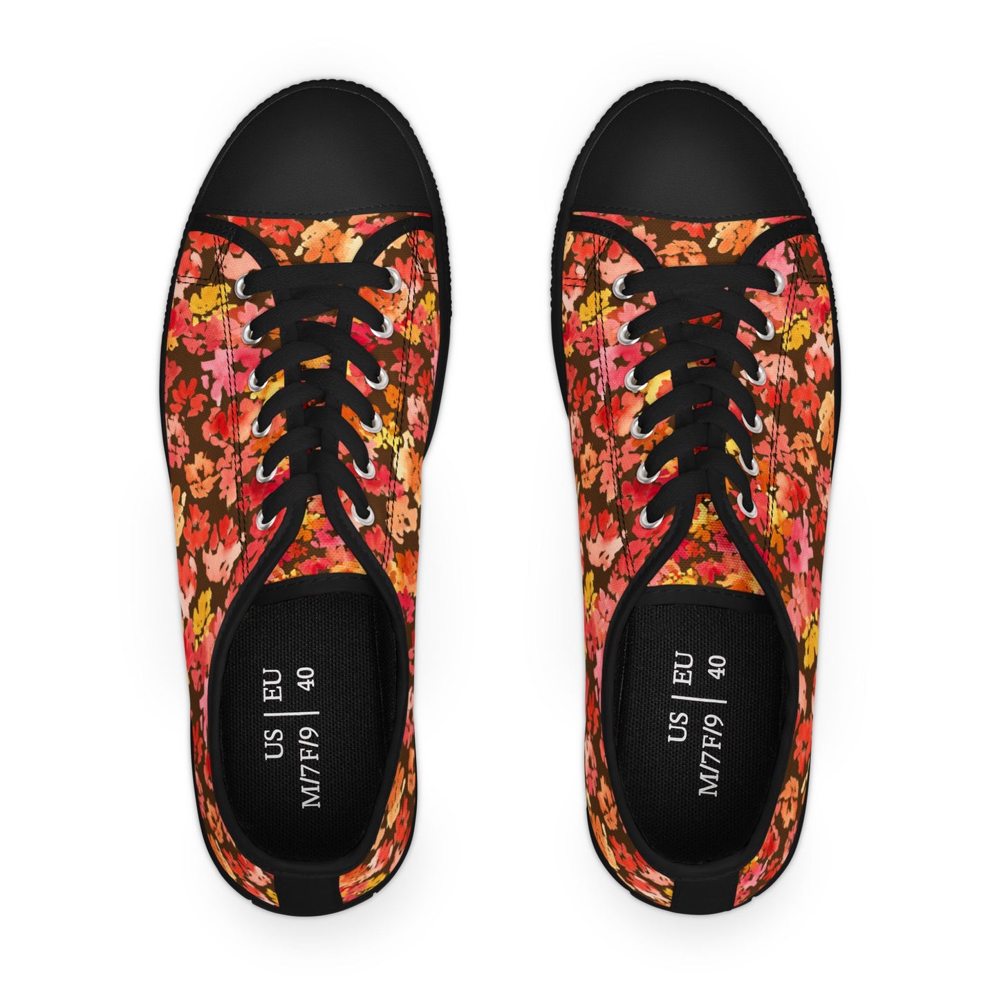 Watercolor Bold Posy Low Top Sneakers – Unique Casual Shoes for All | Style & Gift Idea - Brooke Zitting, LLC