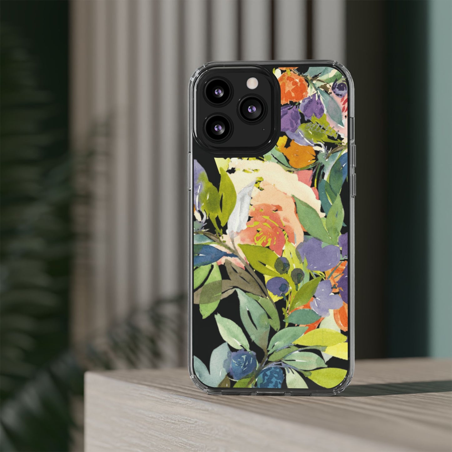 Clear Phone Case with Floral Blooms Design - Brooke Zitting, LLC