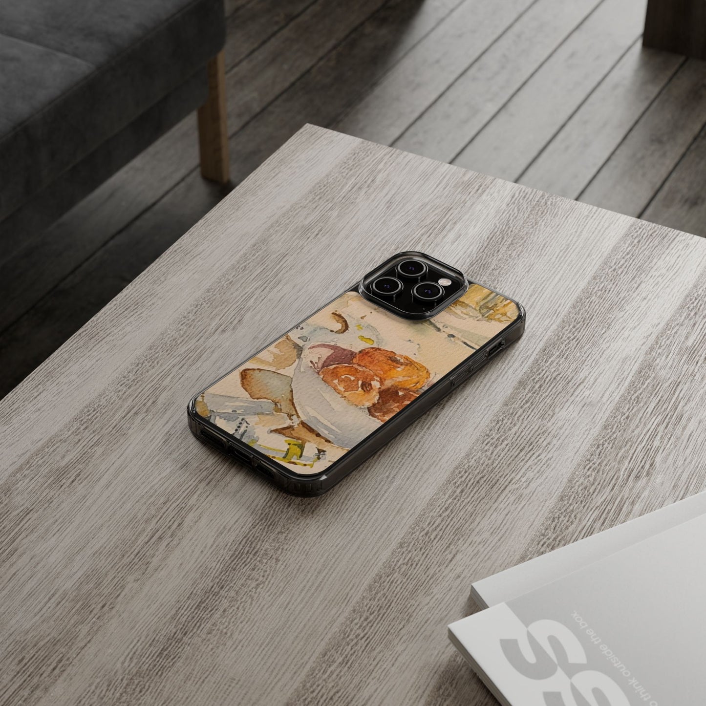Watercolor Artist's Table Clear Phone Case - Brooke Zitting, LLC