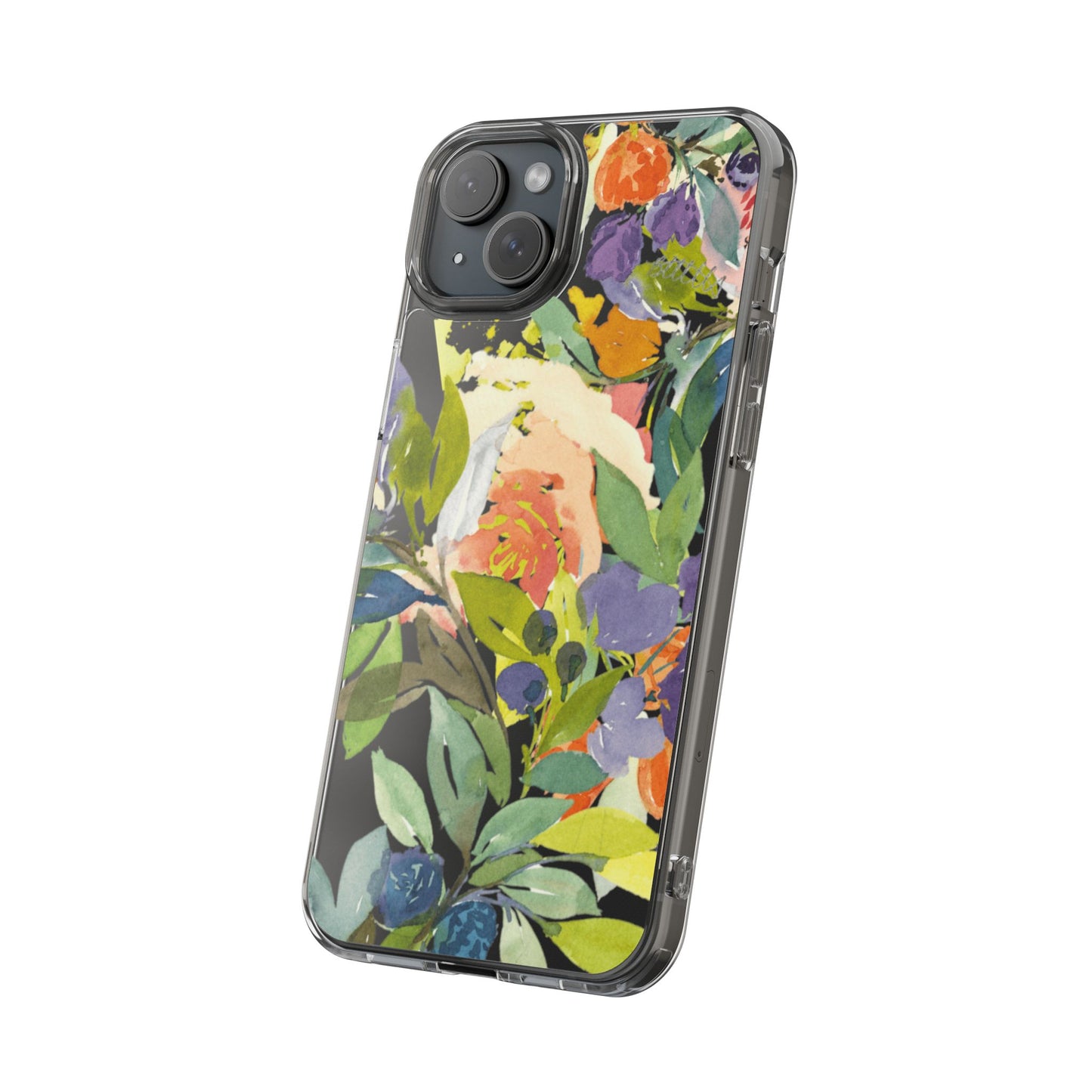 Clear Phone Case with Floral Blooms Design - Brooke Zitting, LLC