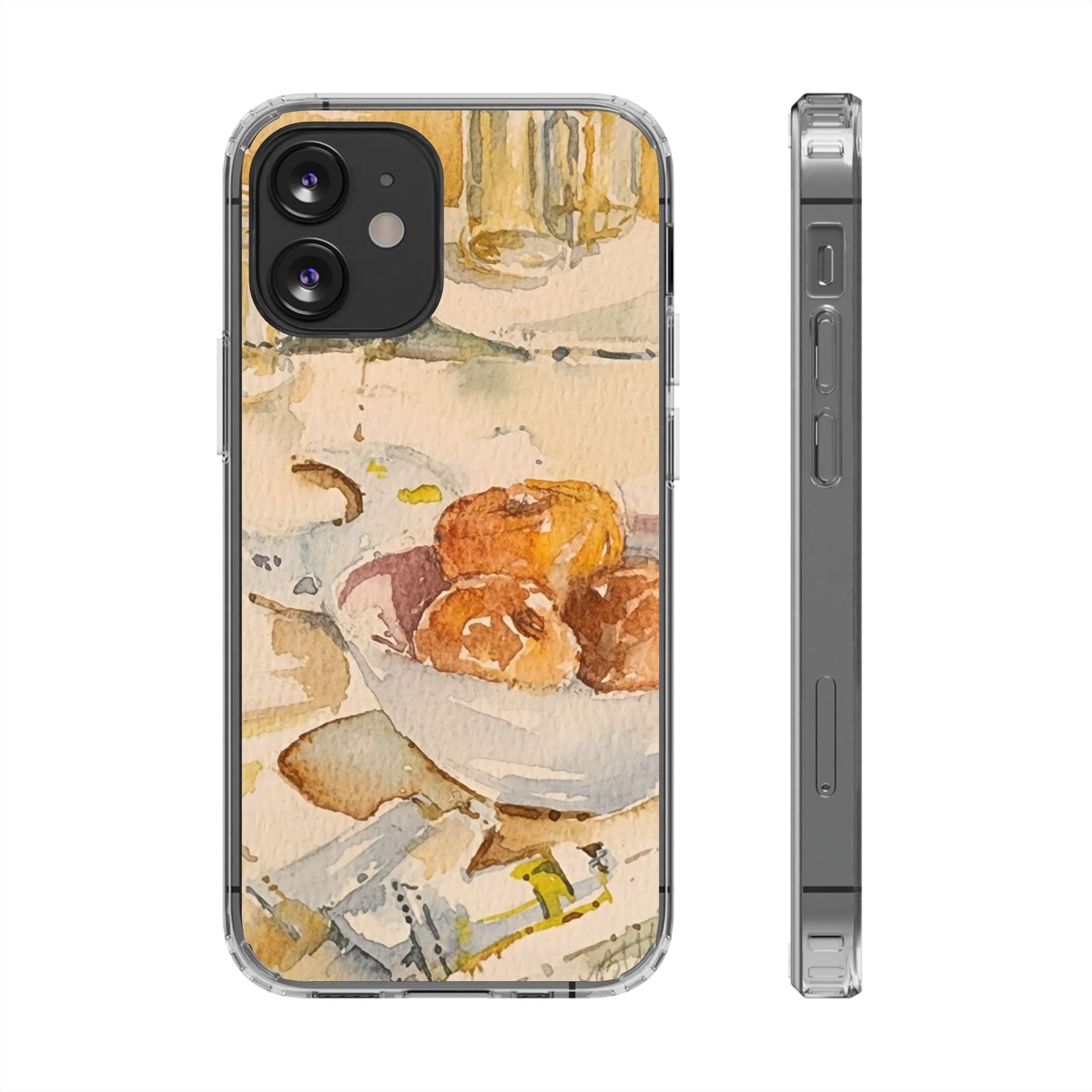 Watercolor Artist's Table Clear Phone Case - Brooke Zitting, LLC