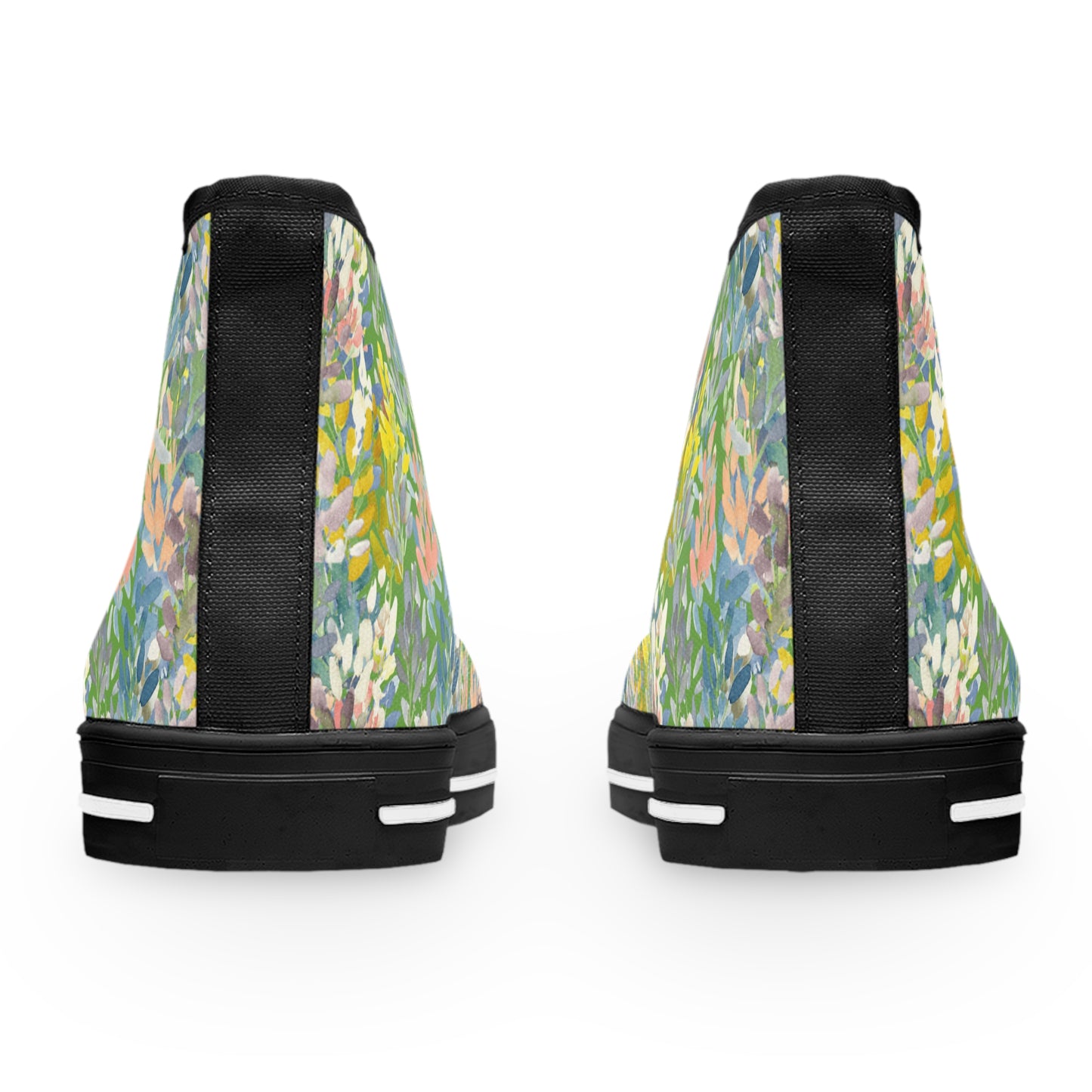 Colorful Petal Parade High Top Sneakers with Floral Design – Stylish Shoes for All | Unique Gift Idea - Brooke Zitting, LLC