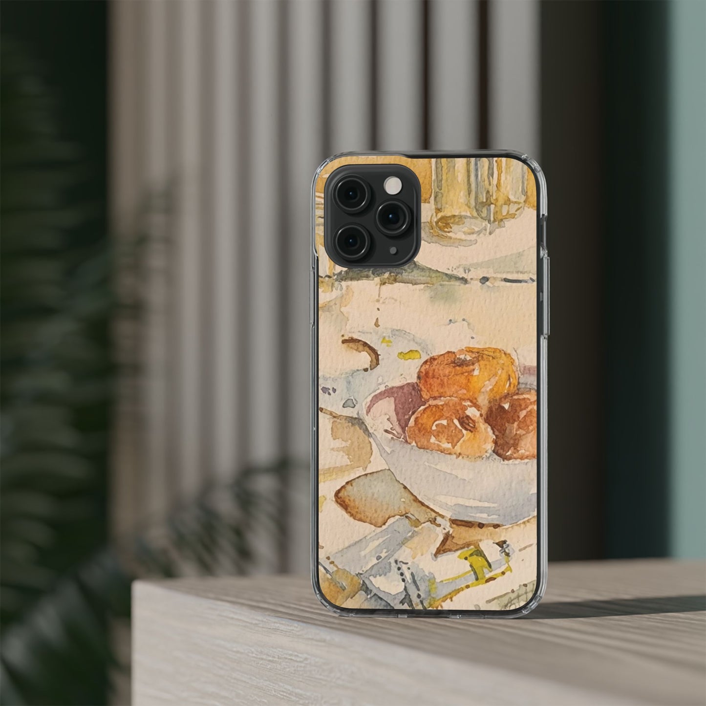 Watercolor Artist's Table Clear Phone Case - Brooke Zitting, LLC