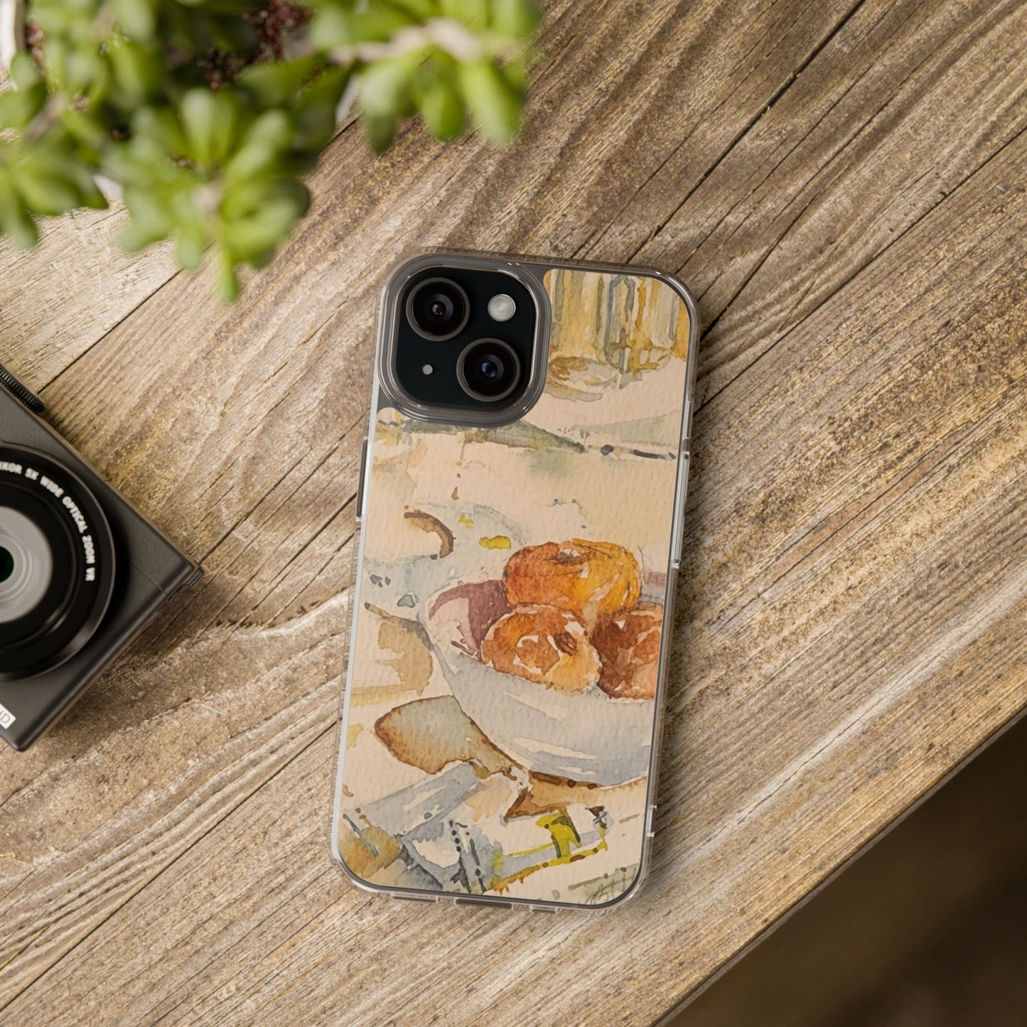 Watercolor Artist's Table Clear Phone Case - Brooke Zitting, LLC