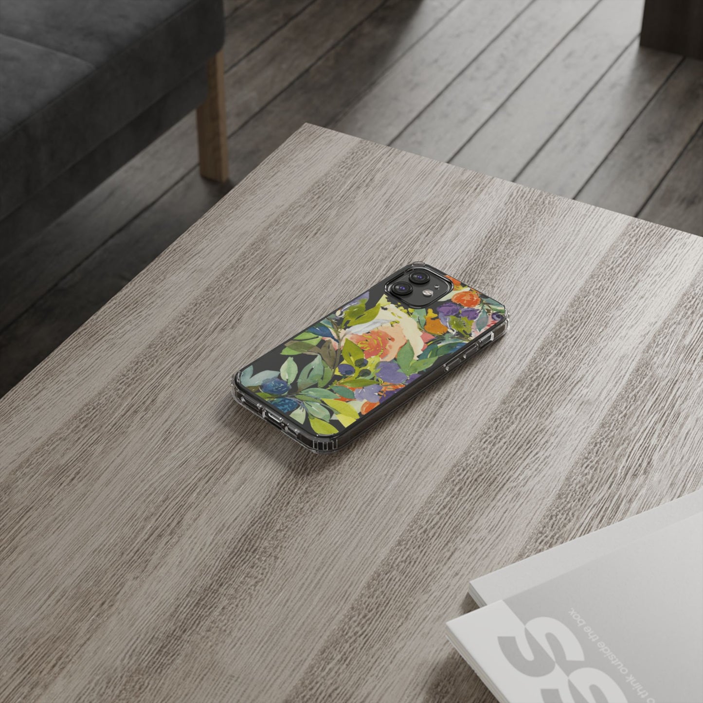 Clear Phone Case with Floral Blooms Design - Brooke Zitting, LLC
