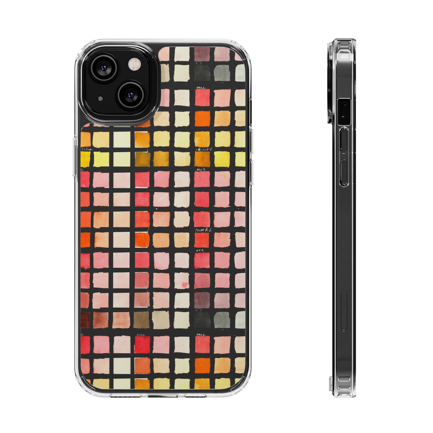 Watercolor Paint Swatches Clear Phone Case - Brooke Zitting, LLC