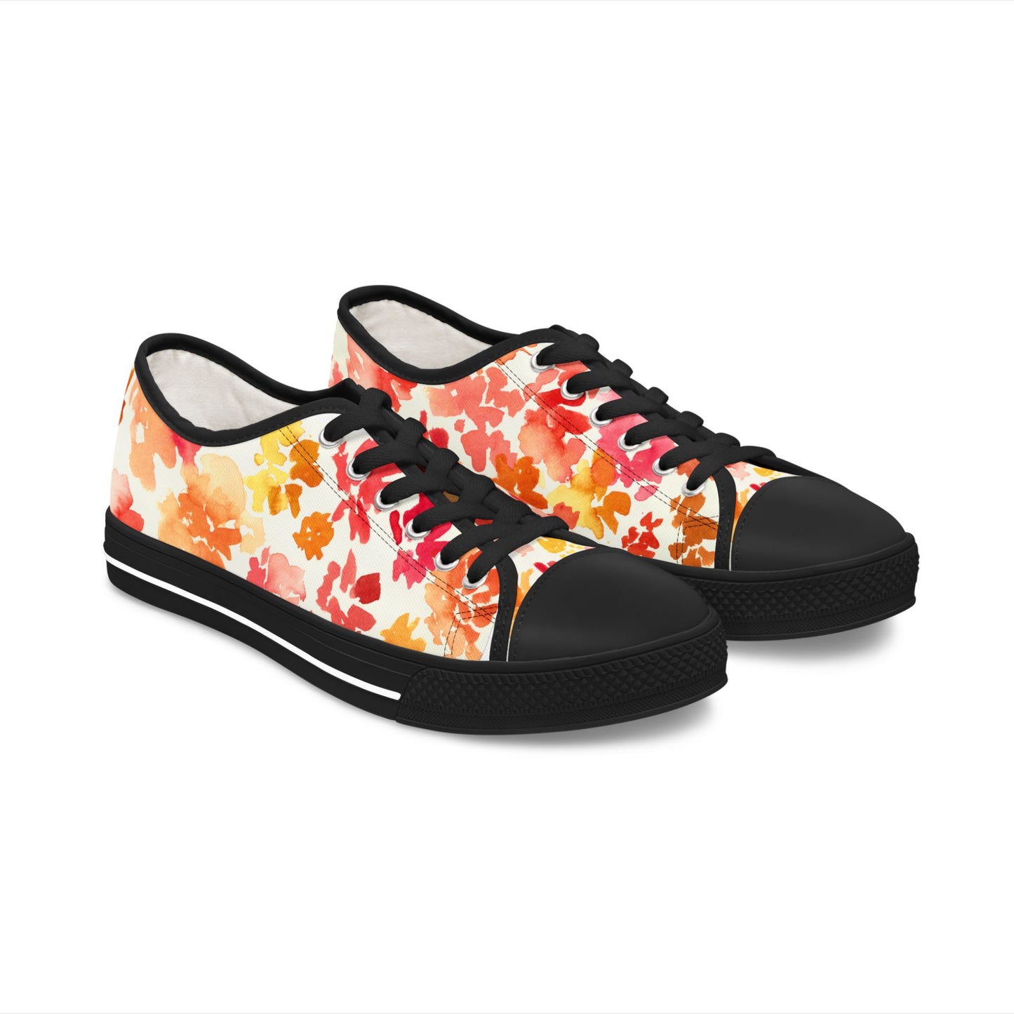 Watercolor Warm Posy Design Women's Sneakers – The Perfect Gift for Her - Brooke Zitting, LLC