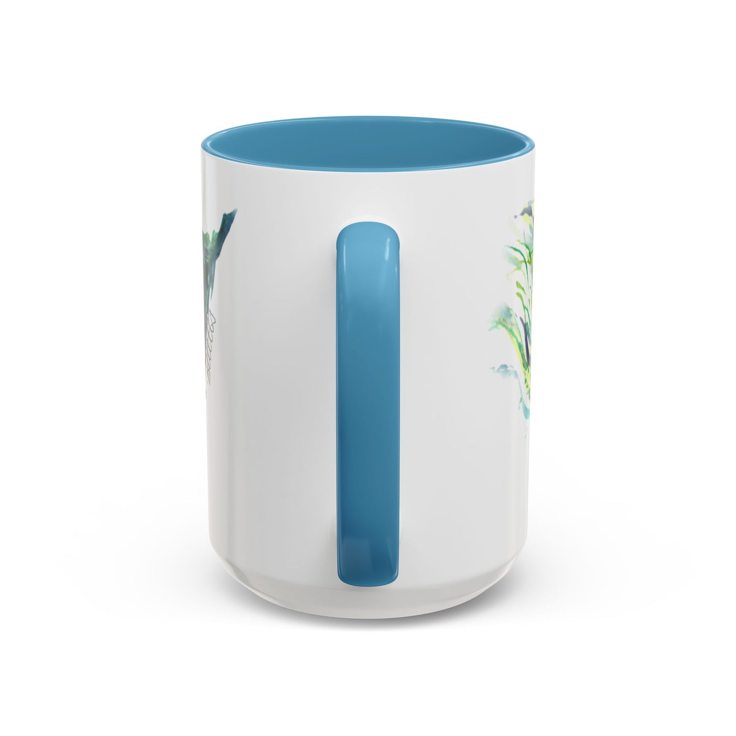 Light as a Feather Peacock Feather Accent Coffee Mug (11, 15oz) - Brooke Zitting, LLC