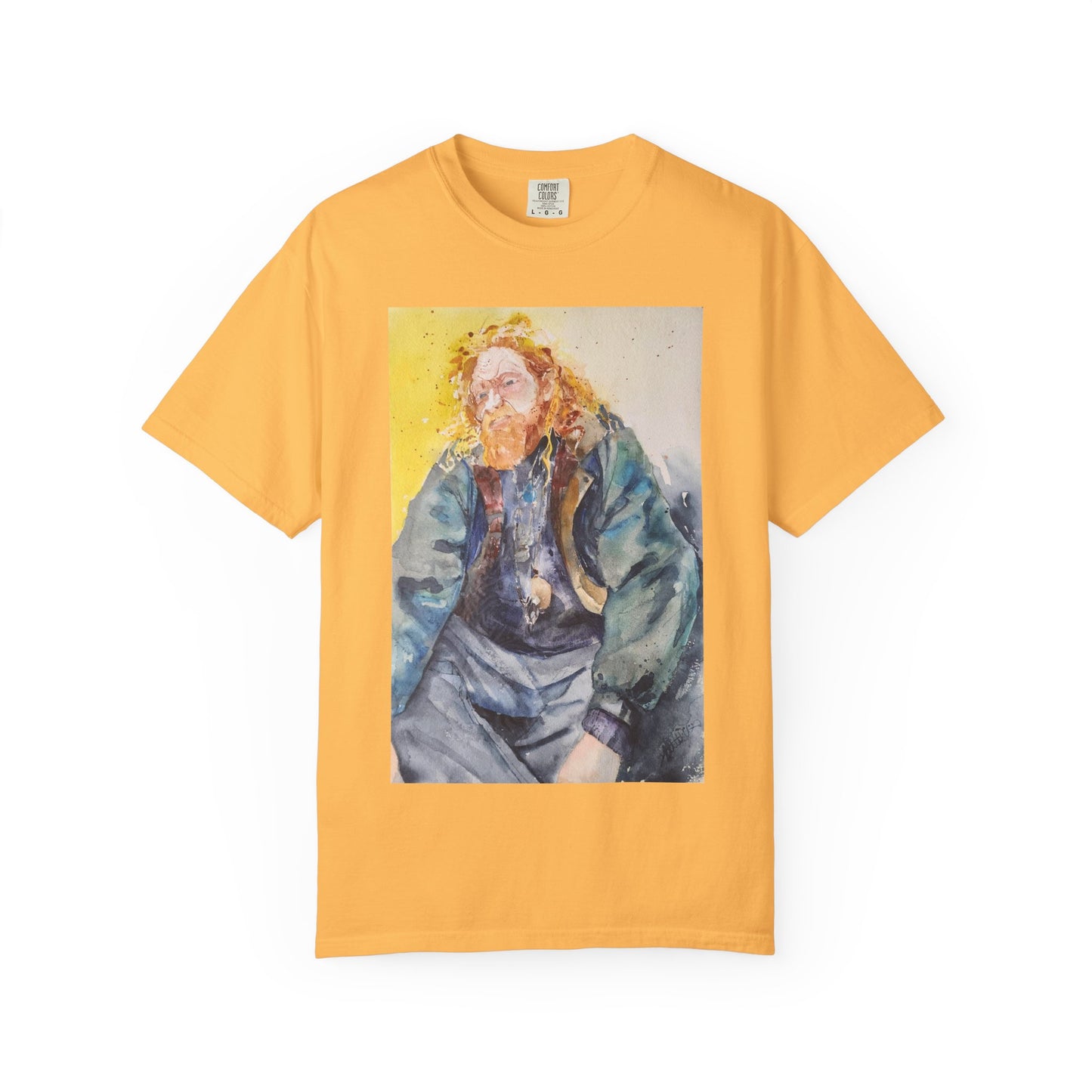 Artistic Unisex Garment-Dyed T-shirt, Vibrant Watercolor Design, Casual Wear, Artist Gift, Custom T-shirt