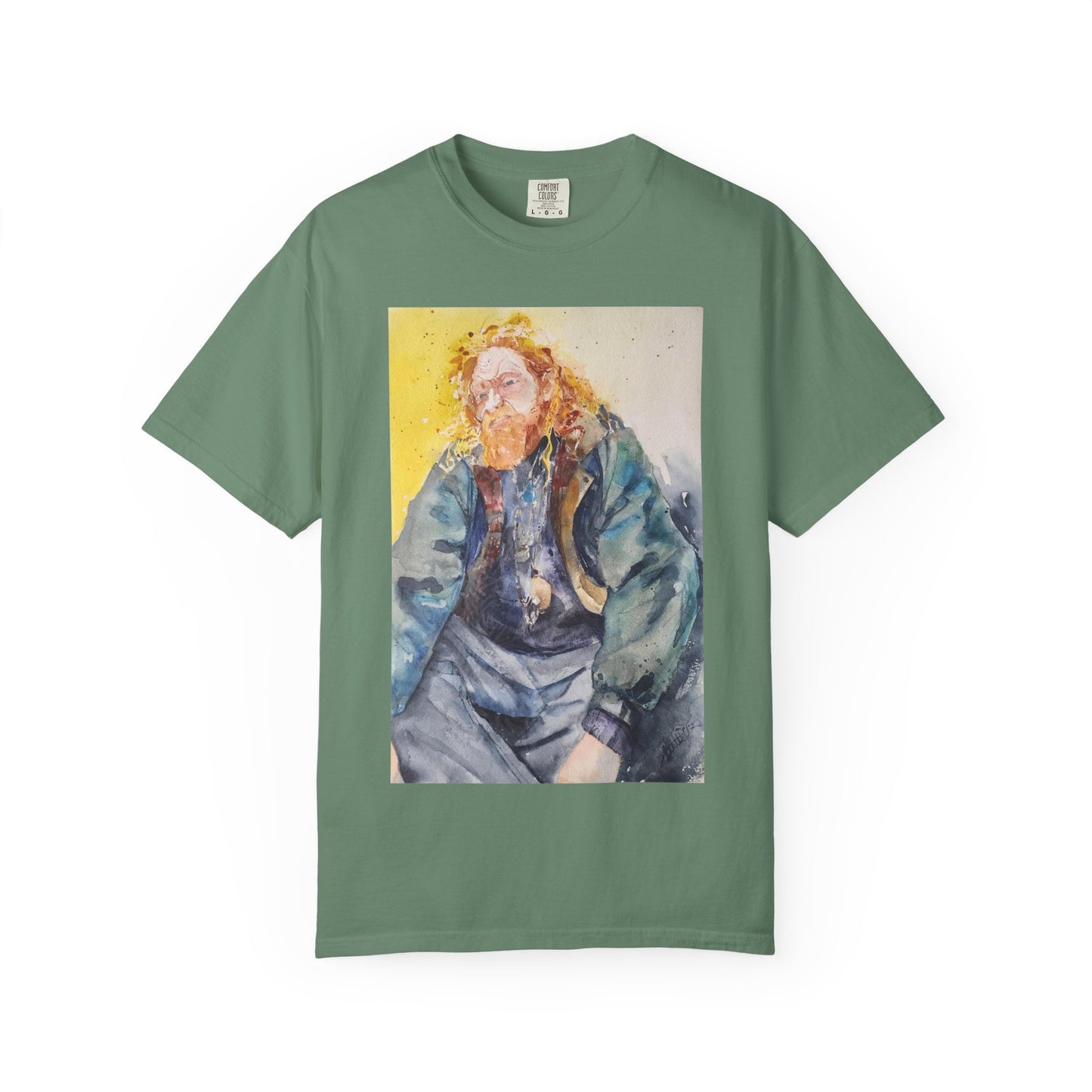 Artistic Unisex Garment-Dyed T-shirt, Vibrant Watercolor Design, Casual Wear, Artist Gift, Custom T-shirt