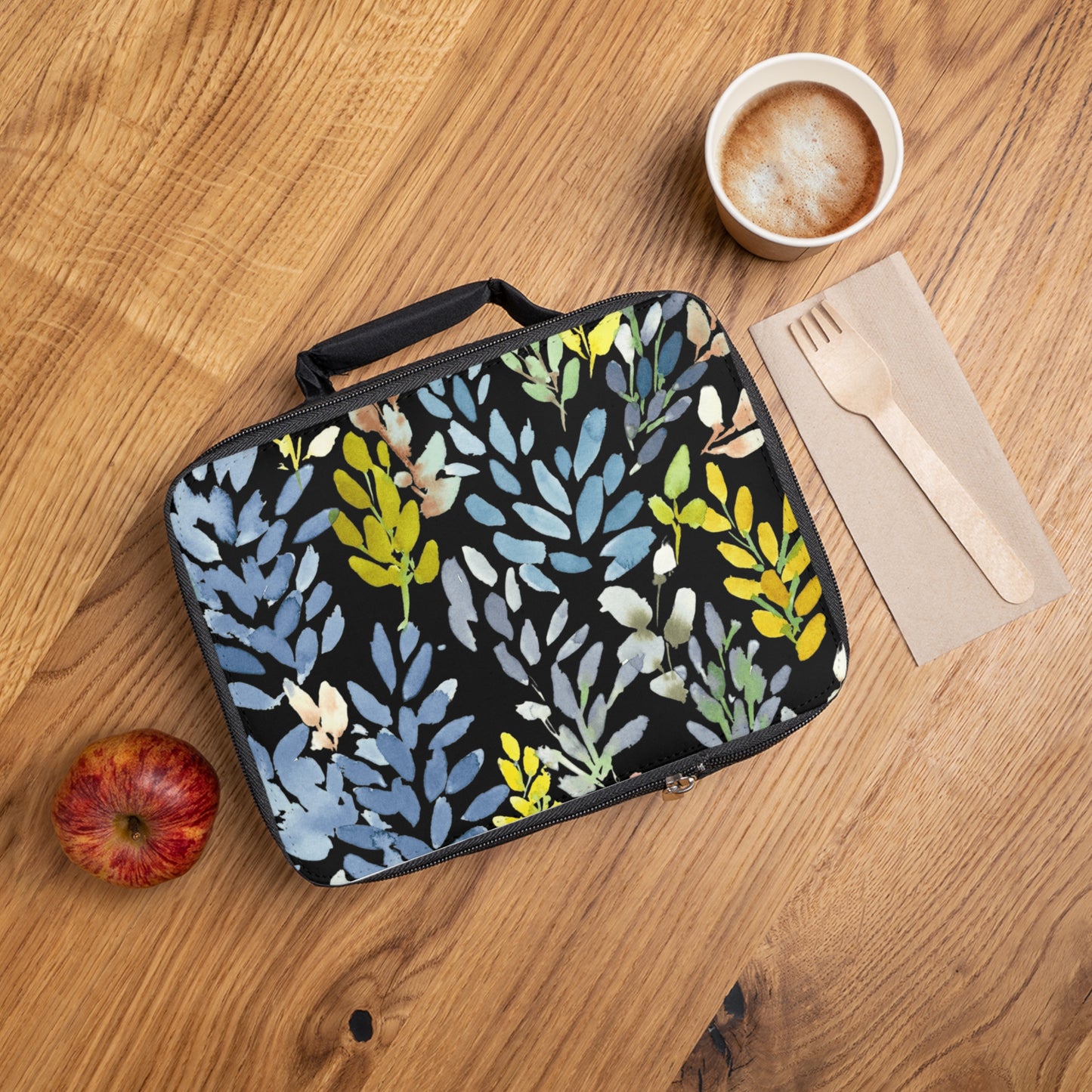 Petal Parade Watercolor Design Lunch Bag – Eco-Friendly Tote for School, Work, Picnics & Beach - Brooke Zitting, LLC