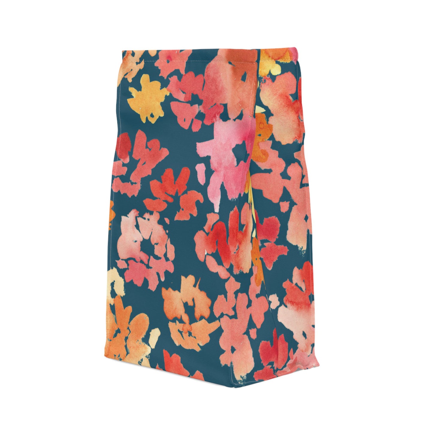 Warm Posy Watercolor Design Lunch Bag – Insulated, Wipe-Clean, Eco-Friendly Tote for Daily Use - Brooke Zitting, LLC