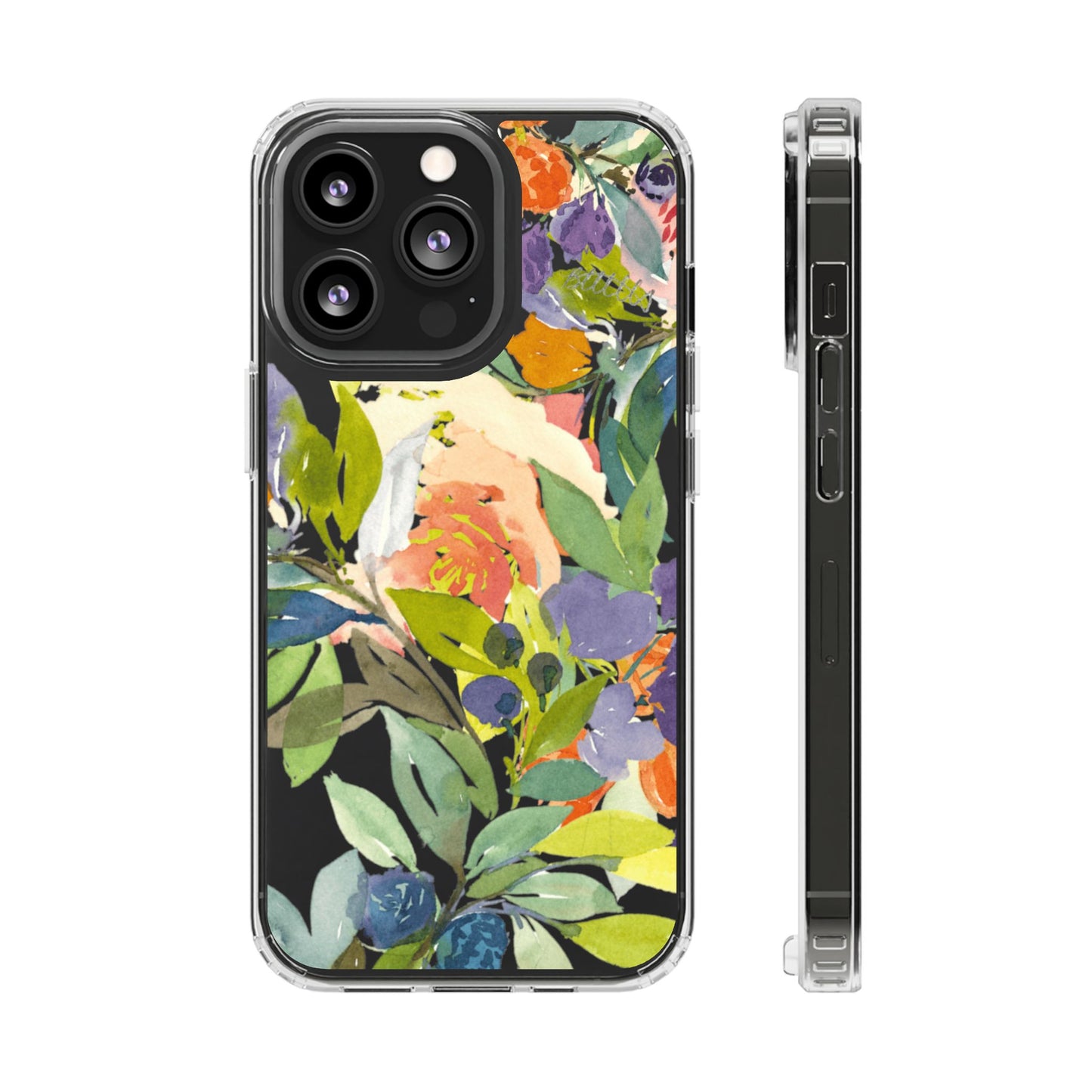 Clear Phone Case with Floral Blooms Design - Brooke Zitting, LLC