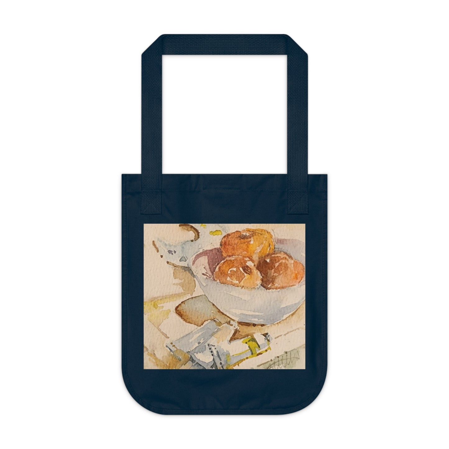 Artist's Table Watercolor Design Organic Canvas Tote – Eco-Friendly, Watercolor Fine Art, Reusable Bag for Art Lovers - Brooke Zitting, LLC