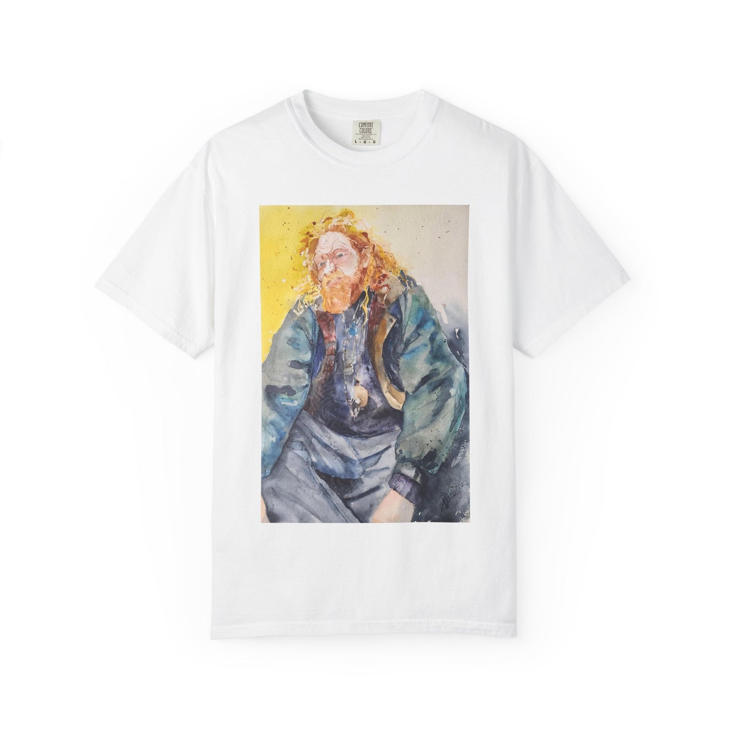 Artistic Unisex Garment-Dyed T-shirt, Vibrant Watercolor Design, Casual Wear, Artist Gift, Custom T-shirt