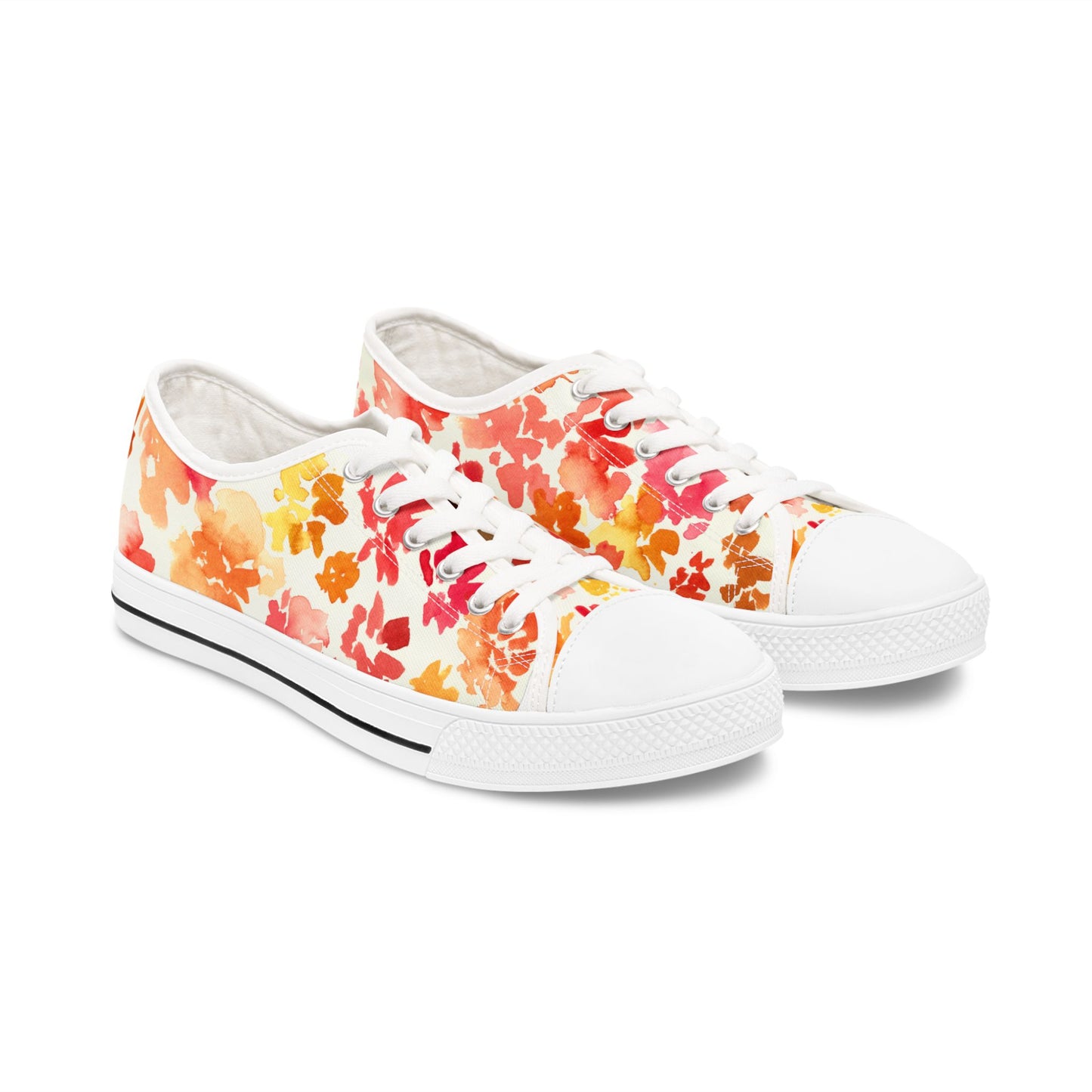 Watercolor Warm Posy Design Women's Sneakers – The Perfect Gift for Her - Brooke Zitting, LLC